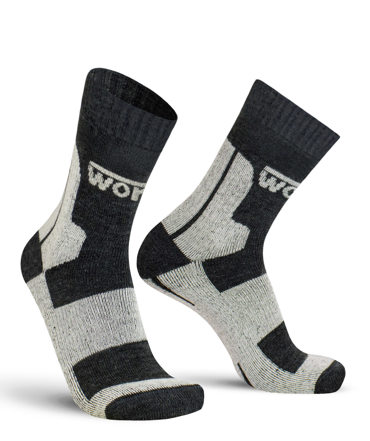 Worik Mohair str&oslash;mper med uld, Lysegr&aring; Melange/Sort, Lysegr&aring; Melange/Sort, swatch