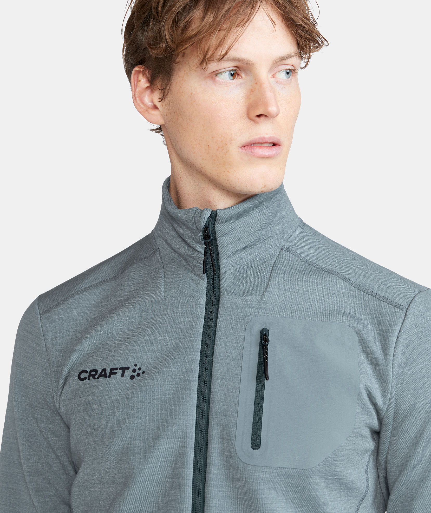 Craft PRO Explore Midlayer cardigan, Flow Melange, large image number 7