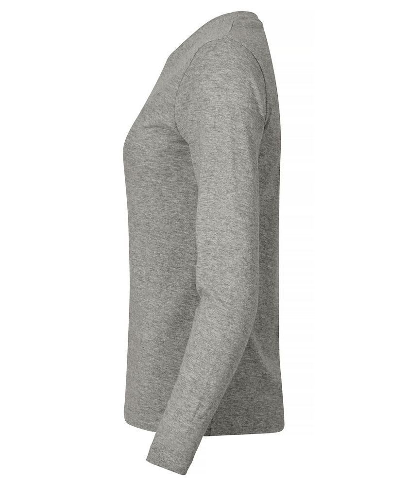 Clique Premium Fashion l&aring;ng&auml;rmad T-shirt dam, Grey melange, large image number 2
