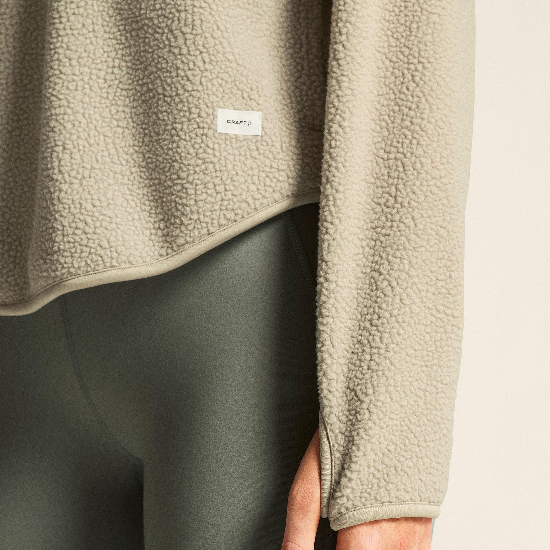 Craft Join half zip p&auml;lsfibertr&ouml;ja dam, Hay, large image number 7