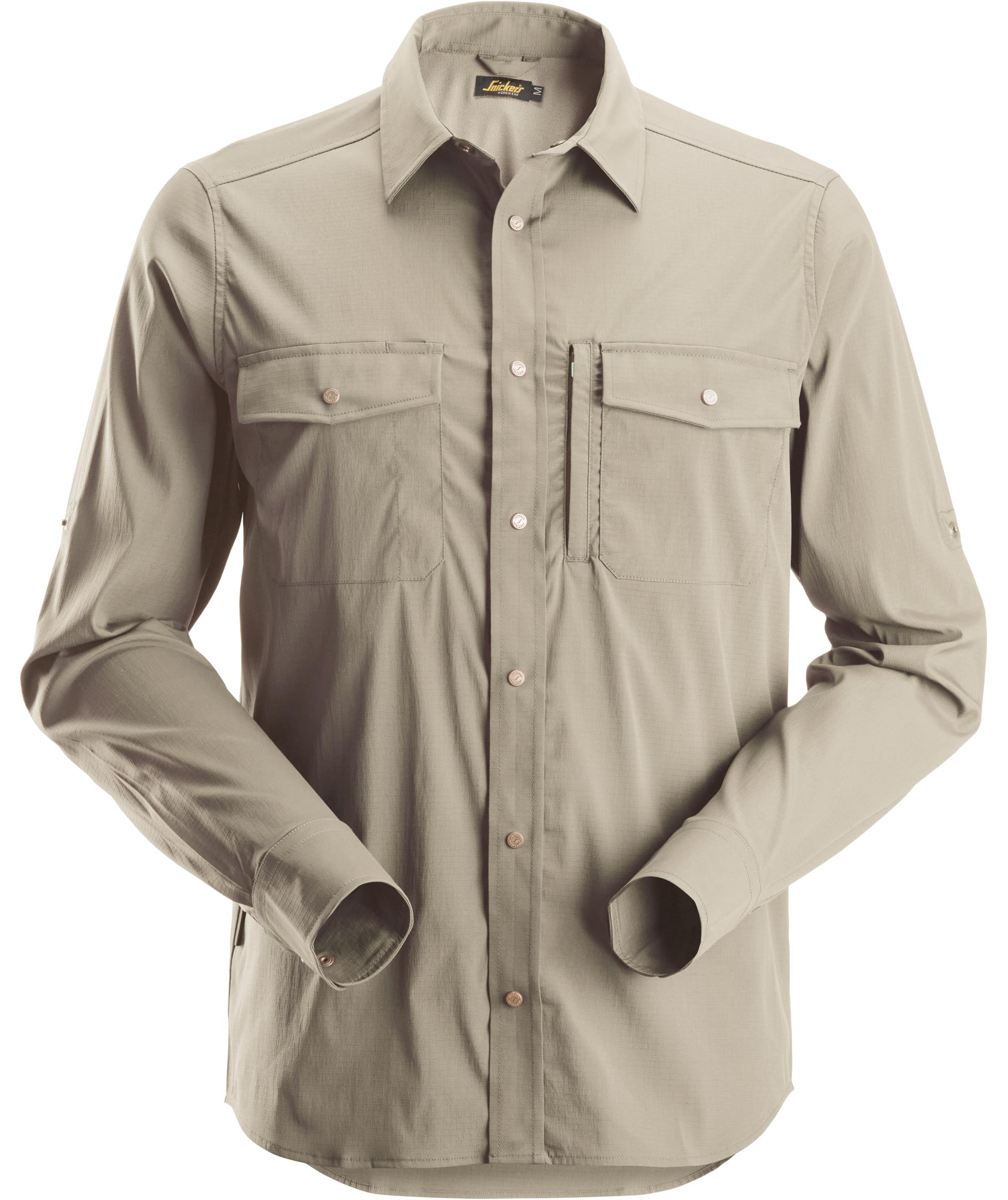Snickers LiteWork skjorte  8521, Khaki, Khaki, swatch
