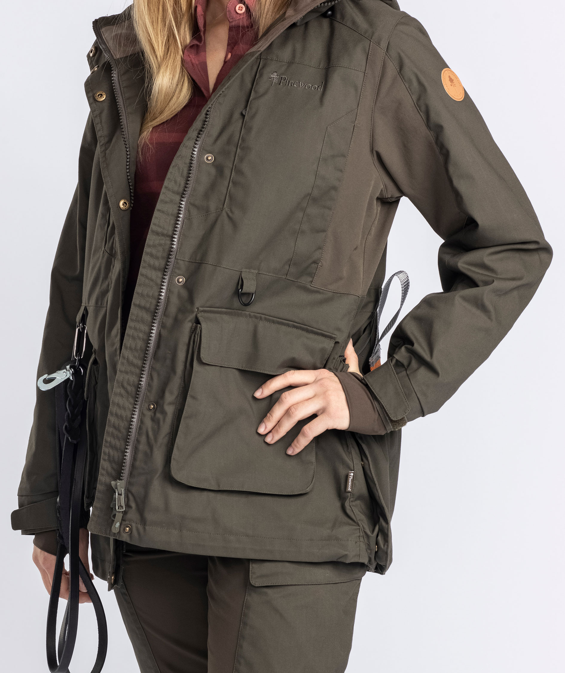 Pinewood Dog Sports Trainer damejakke, Moss green, large image number 5