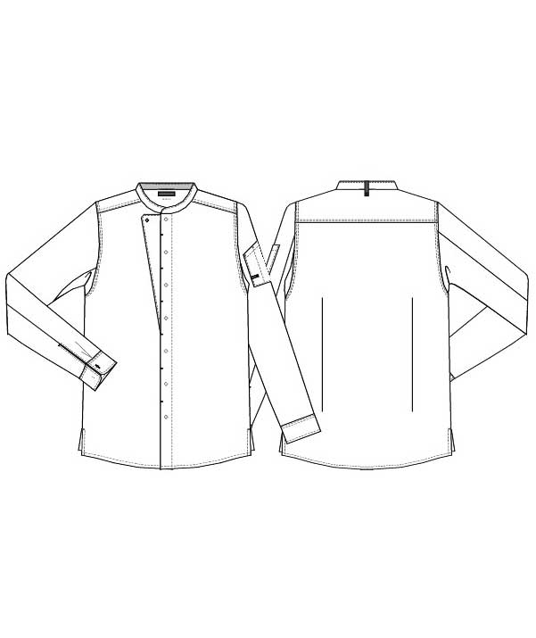 Kentaur  kokke-/serveringsjakke, M&oslash;rk Marine, large image number 3