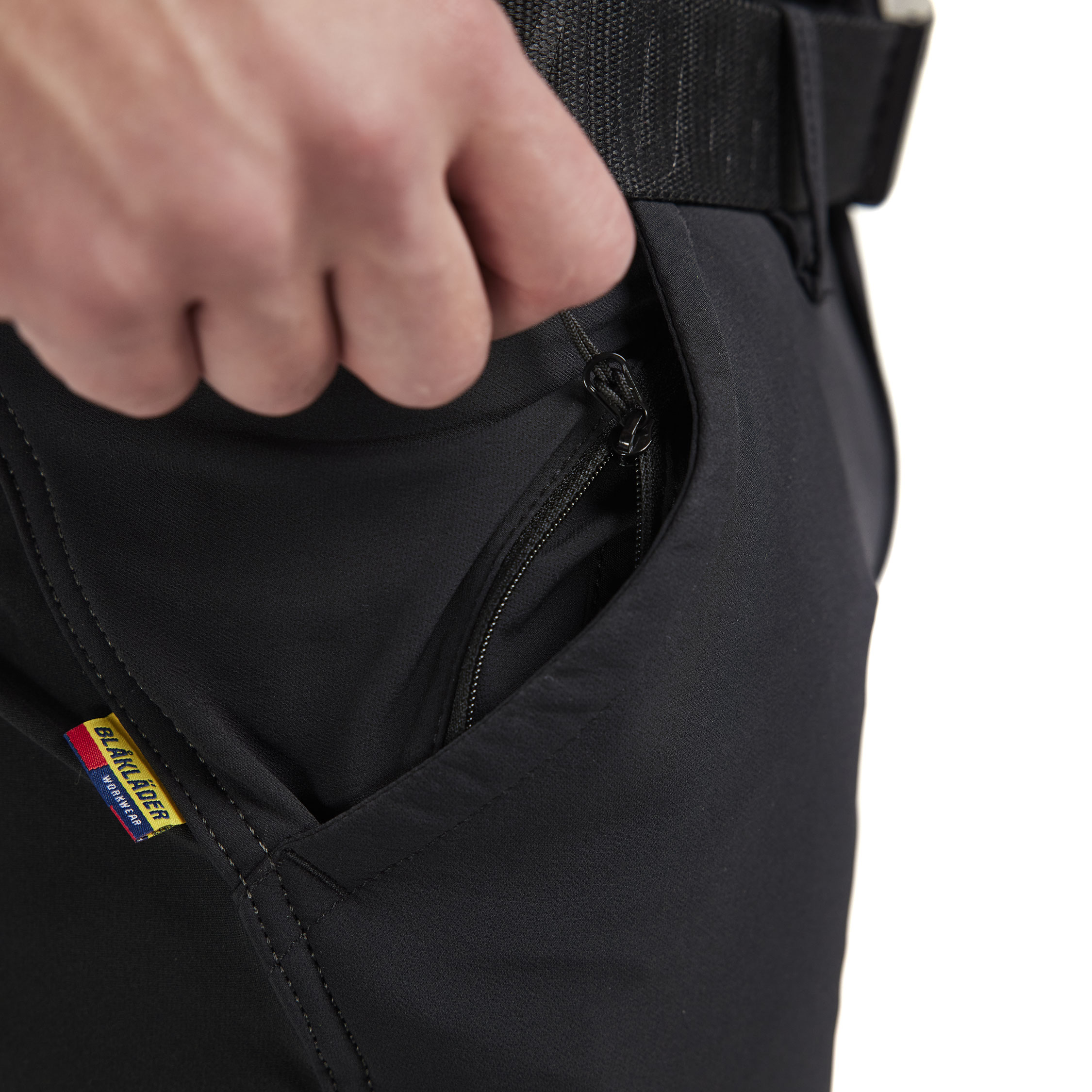 Bl&aring;kl&auml;der servicebukse full stretch, Svart/Gr&aring;, large image number 7