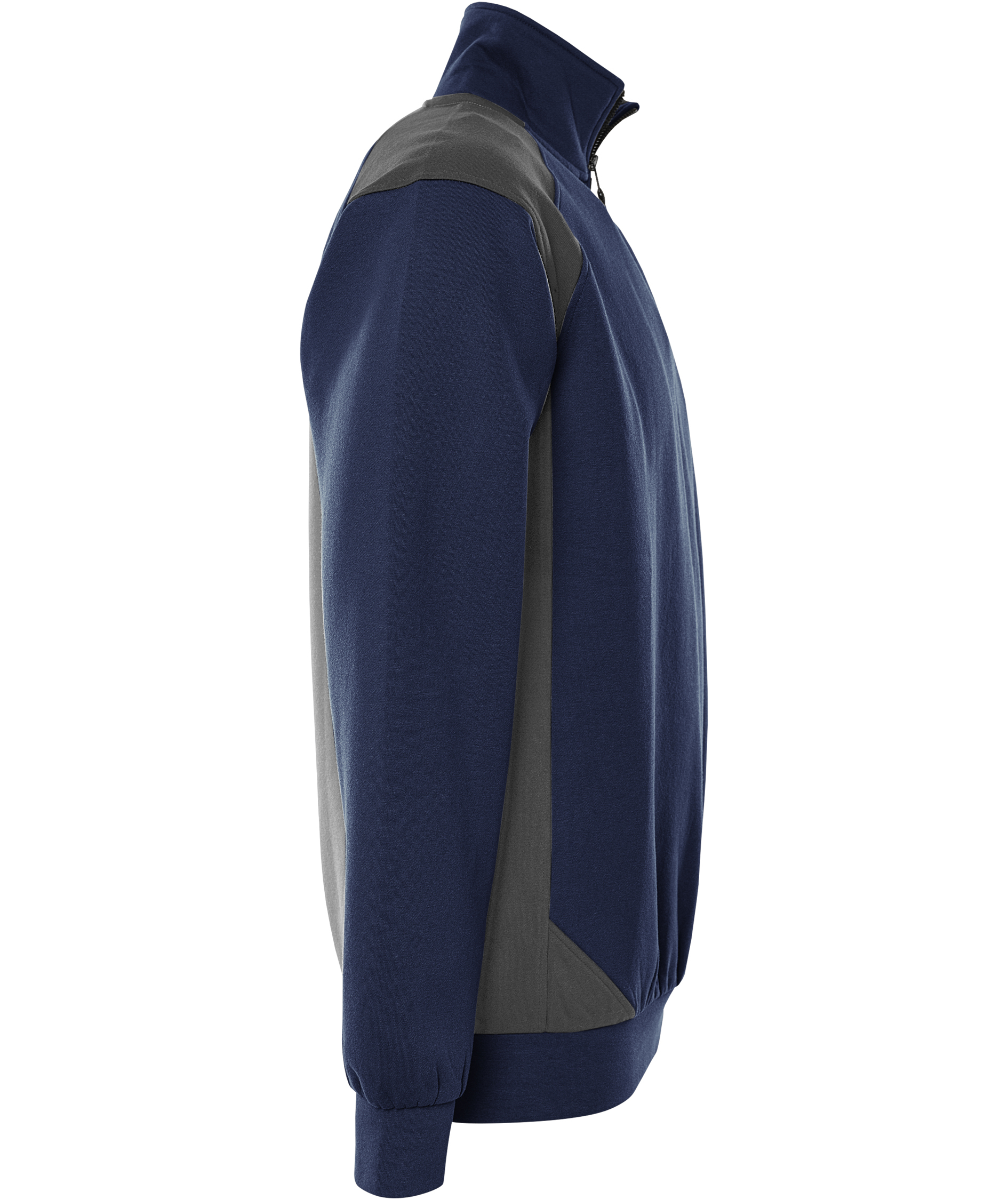 Fristads half zip sweatshirt 7048 GSM, Marin/Gr&aring;, large image number 2