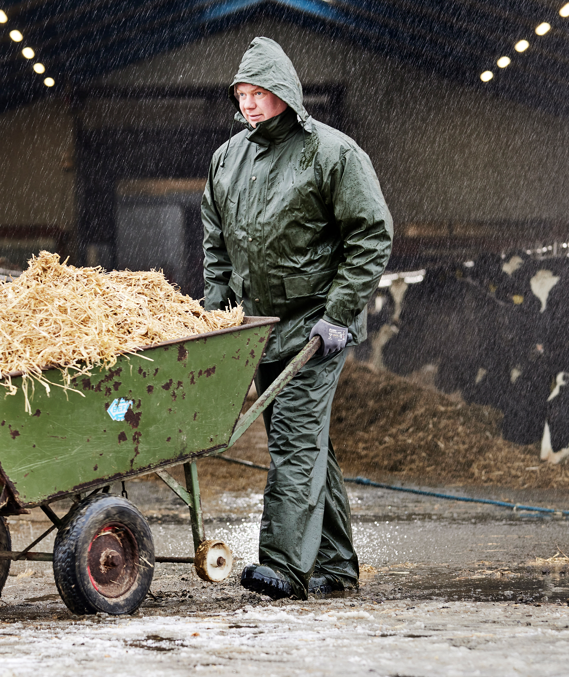 ELKA Dry Zone PU regnbyxa, Olivgr&ouml;n