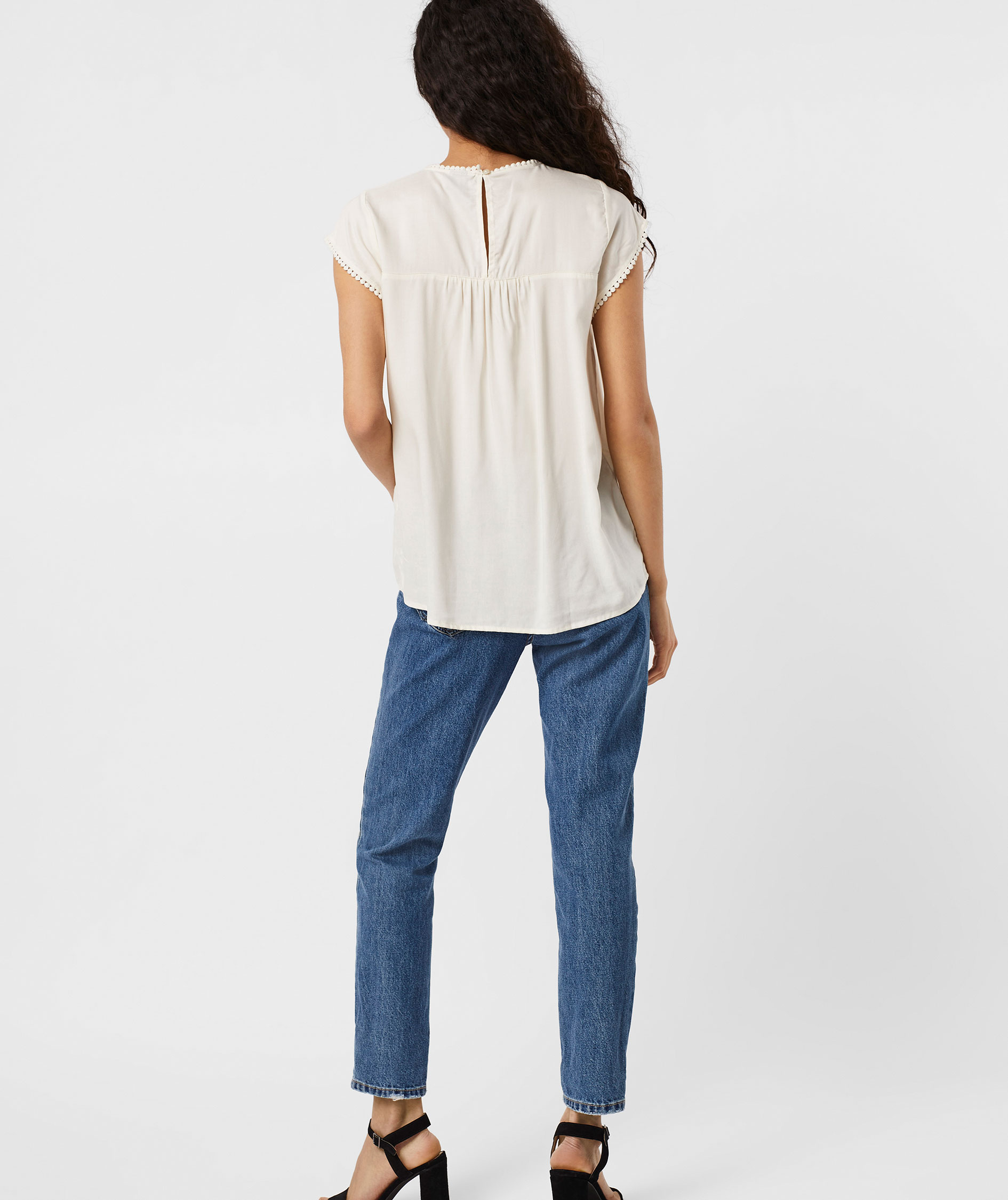 Vero Moda VMDEBBIE PLEAT women's blouse, Snow White, large image number 2