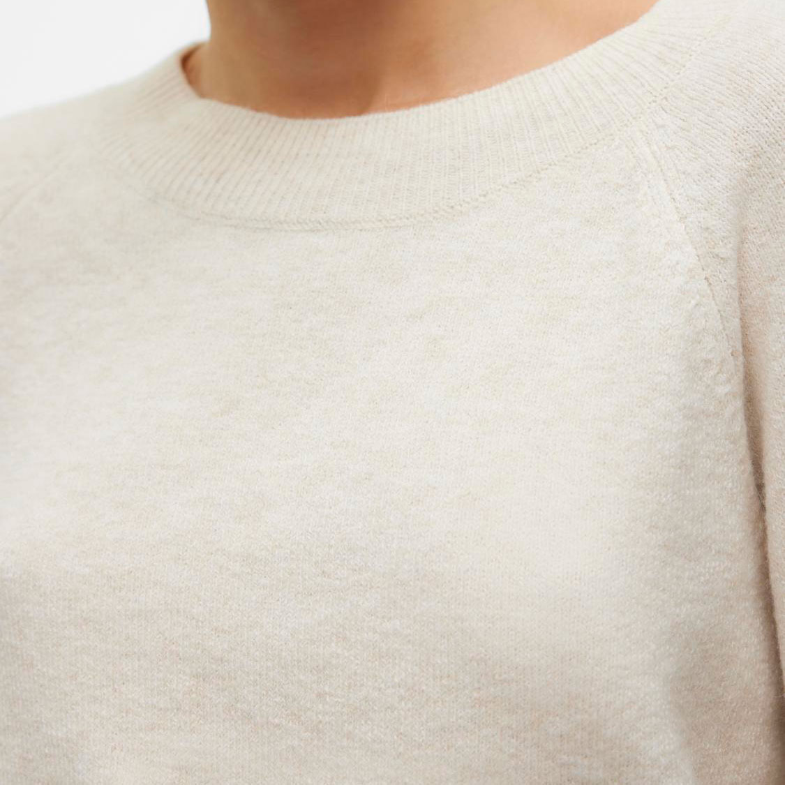 Vero Moda VMDOFFY dame strikket genser, Birch Melange, large image number 3