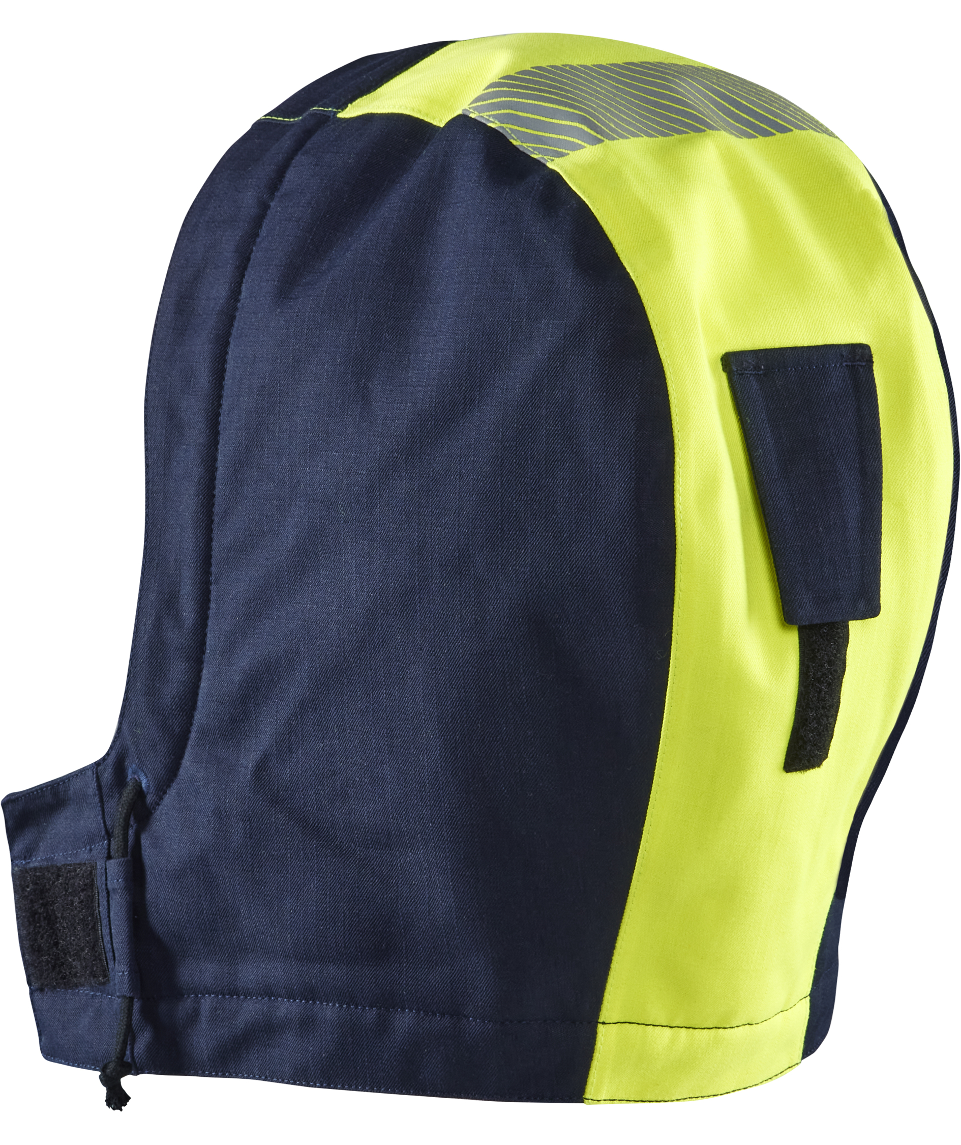 Bl&aring;kl&auml;der Multinorm fodrad huva, Marin/Hi-Vis gul