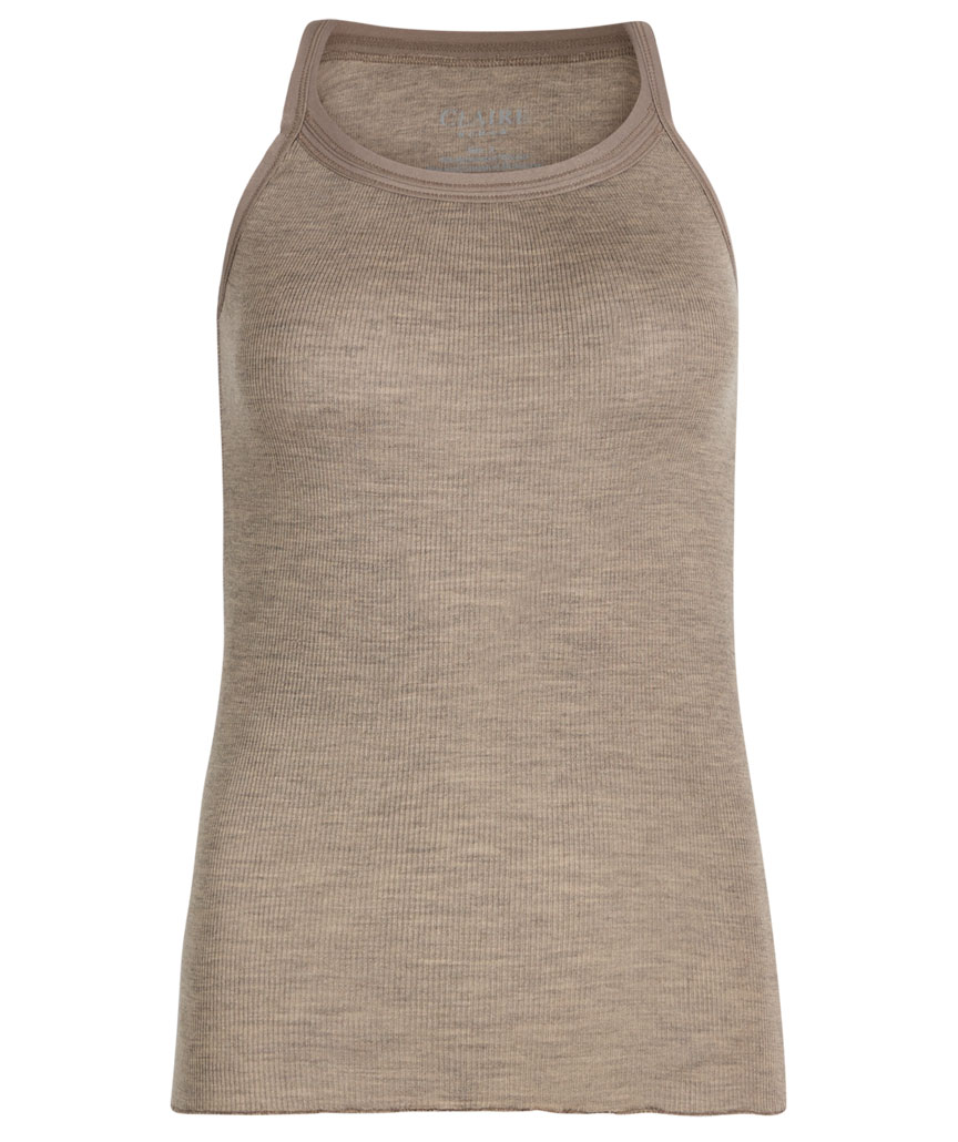 Claire Woman undertr&ouml;ja med merinoull dam, Taupe melange