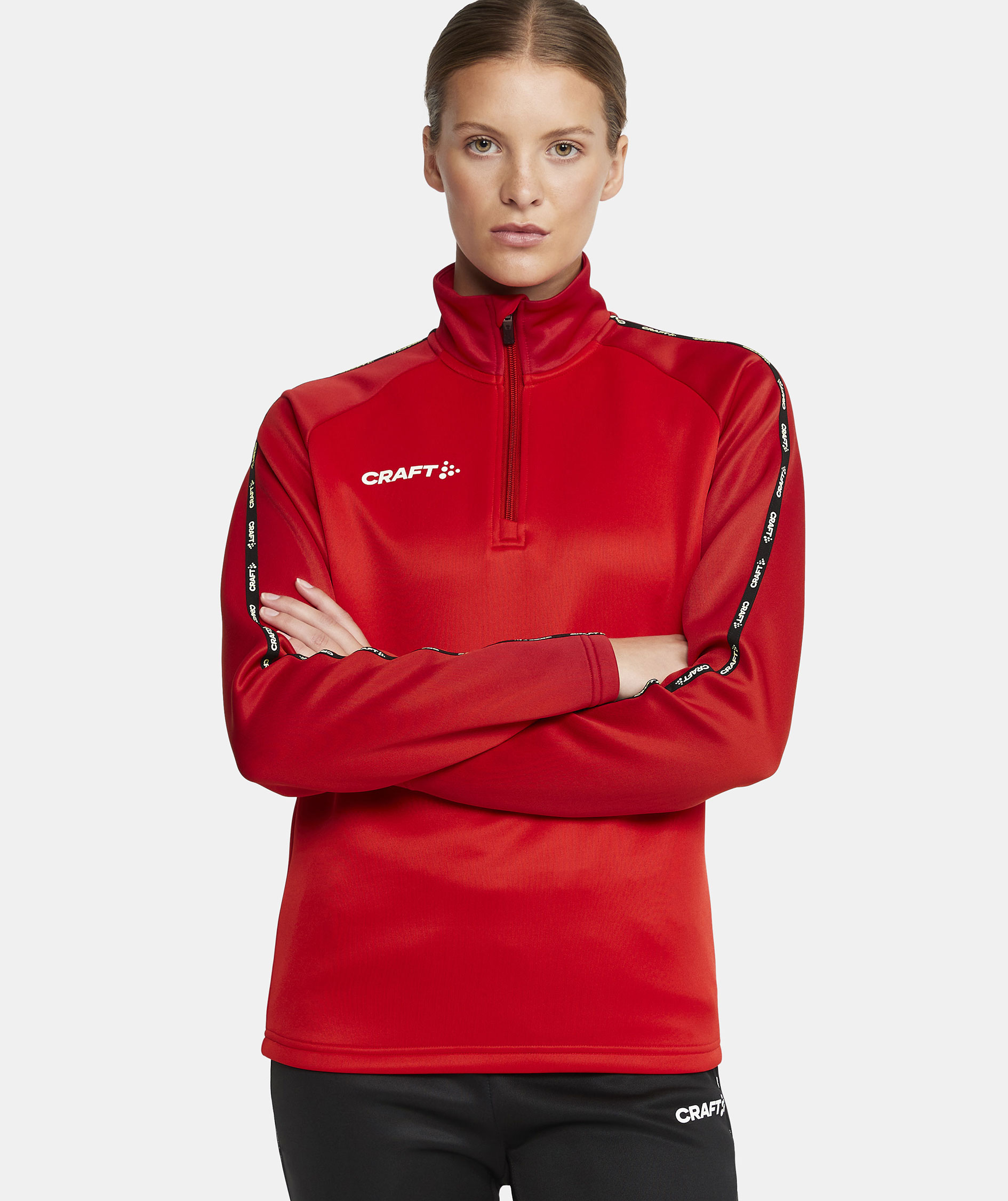 Craft Squad 2.0 Halfzip Damen Pullover, Bright Red-Express