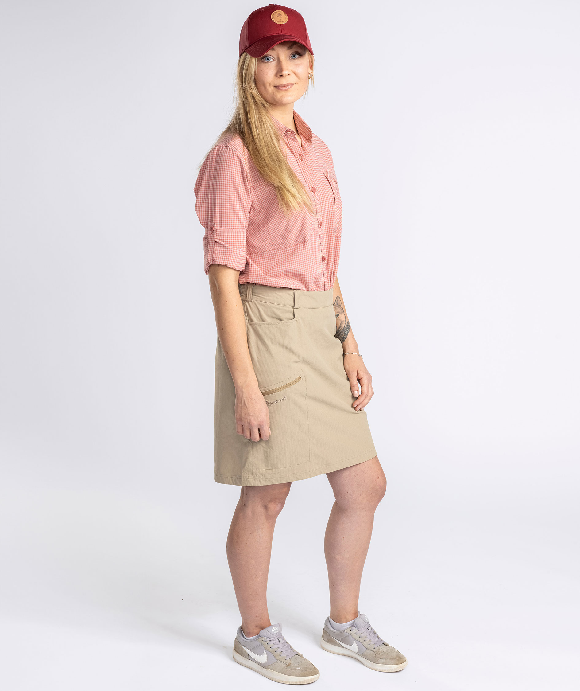 Pinewood NatureSafe dameskjorte, Brick Pink/Off White, large image number 9