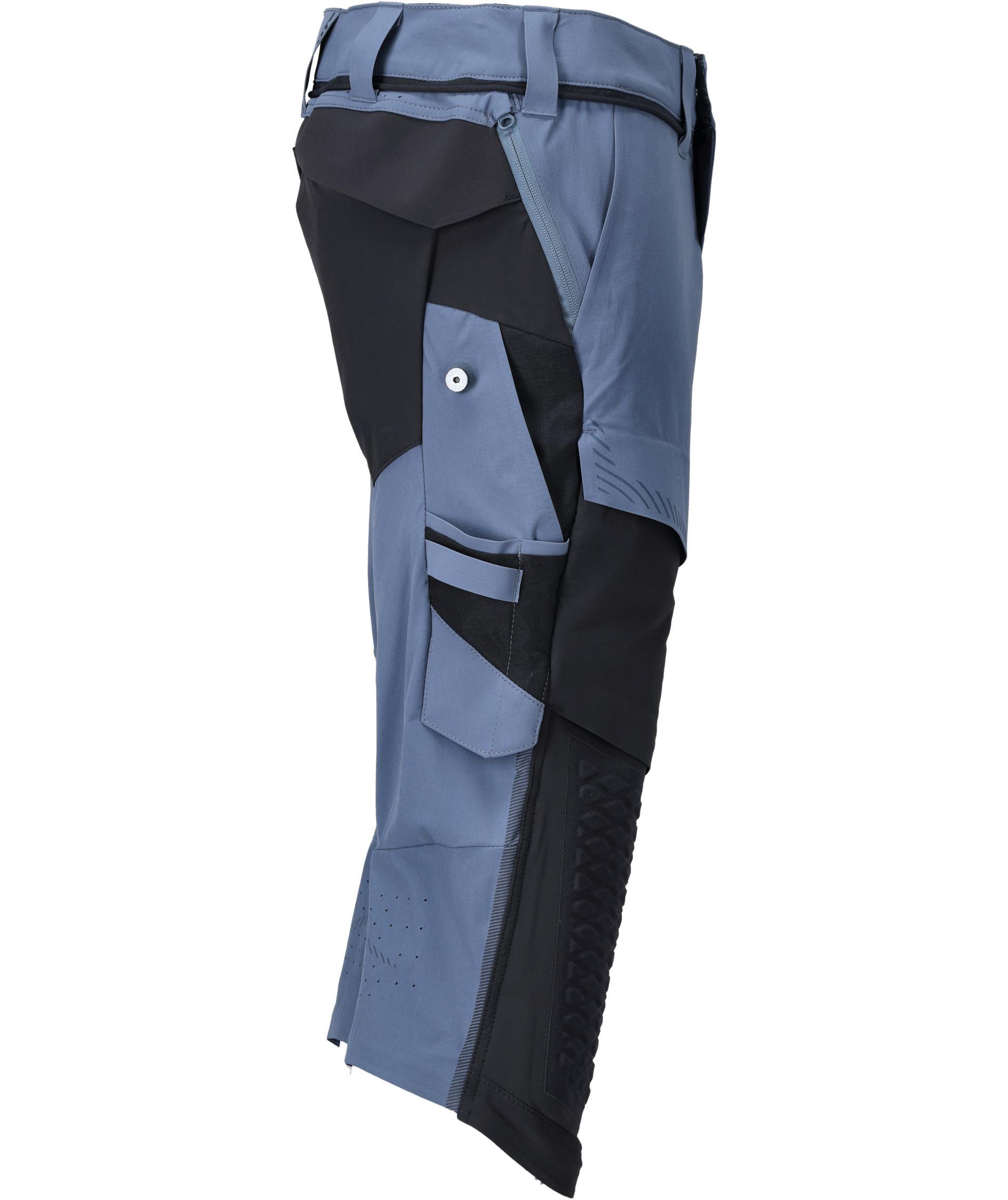 Mascot Customized arbeidsknickers full stretch, Stenbl&aring;/M&oslash;rk Marine, large image number 3