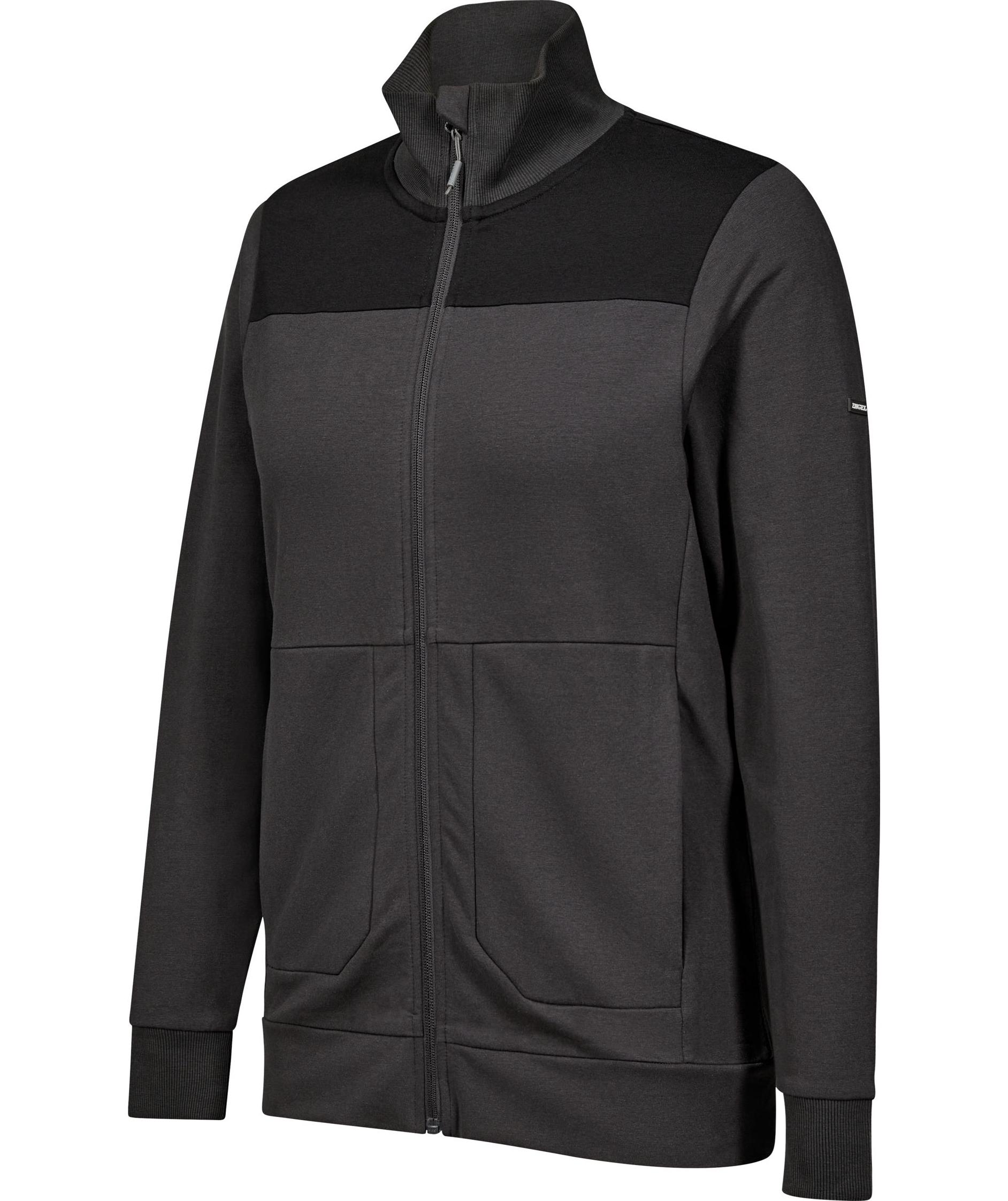 Engel Entire dame sweat cardigan, Anthracite Grey/Black, large image number 5