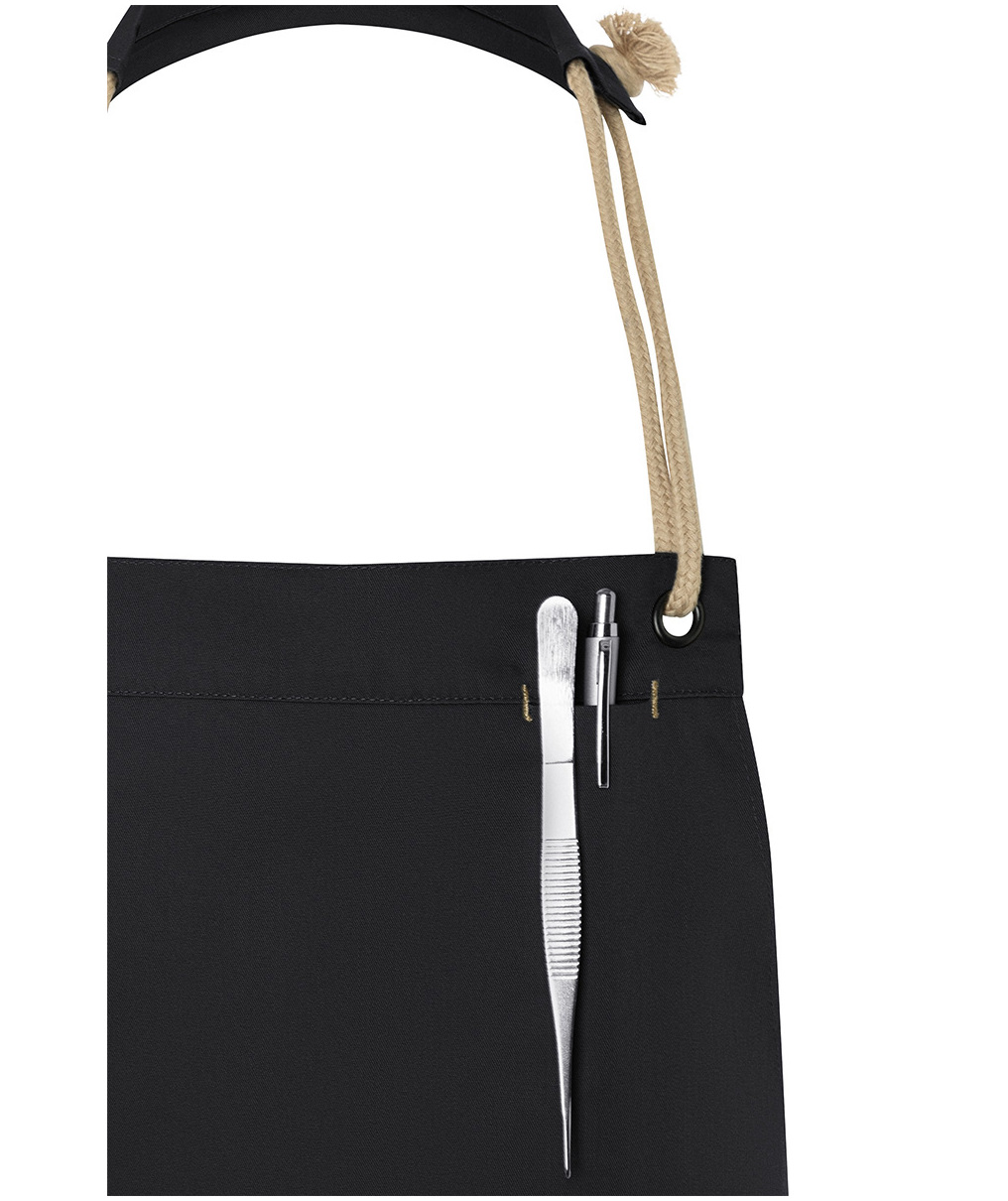 Karlowsky New Nature bib apron, Black, Black, large image number 3
