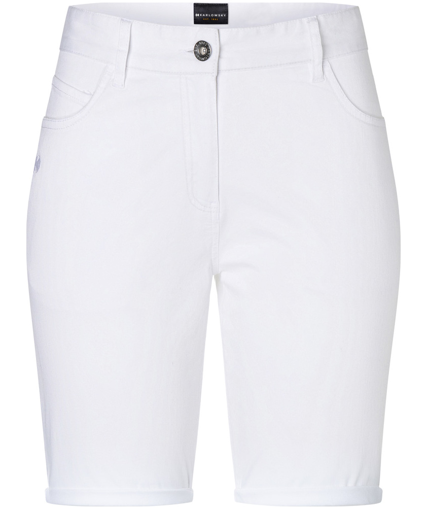 Karlowsky Classic-stretch shorts dam, White
