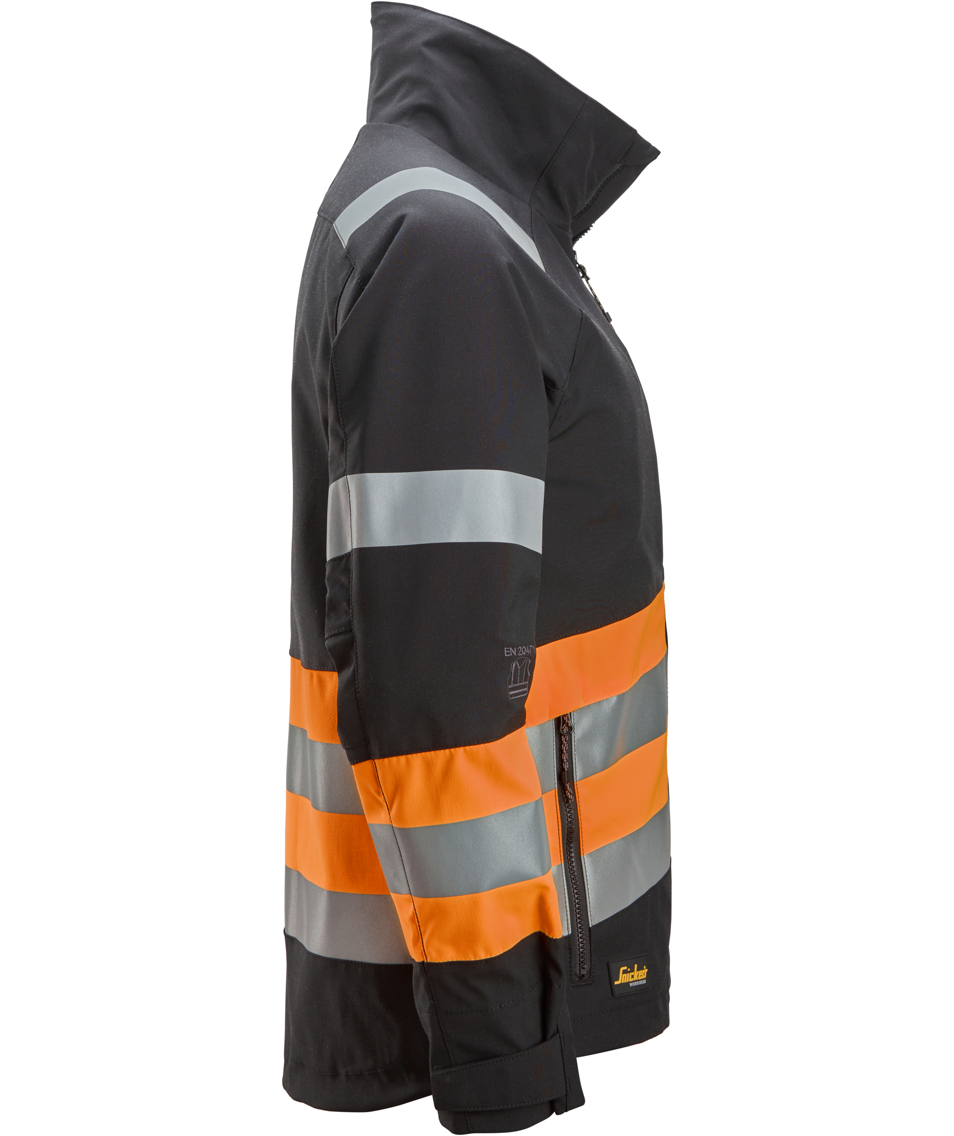 Snickers softshelljakke 1534, Hi-Vis Sort/Orange, large image number 2