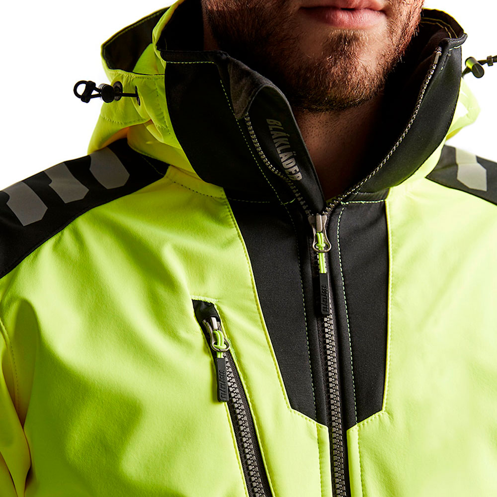 Bl&aring;kl&auml;der softshelljakke, Hi-vis Gul/Svart, large image number 5
