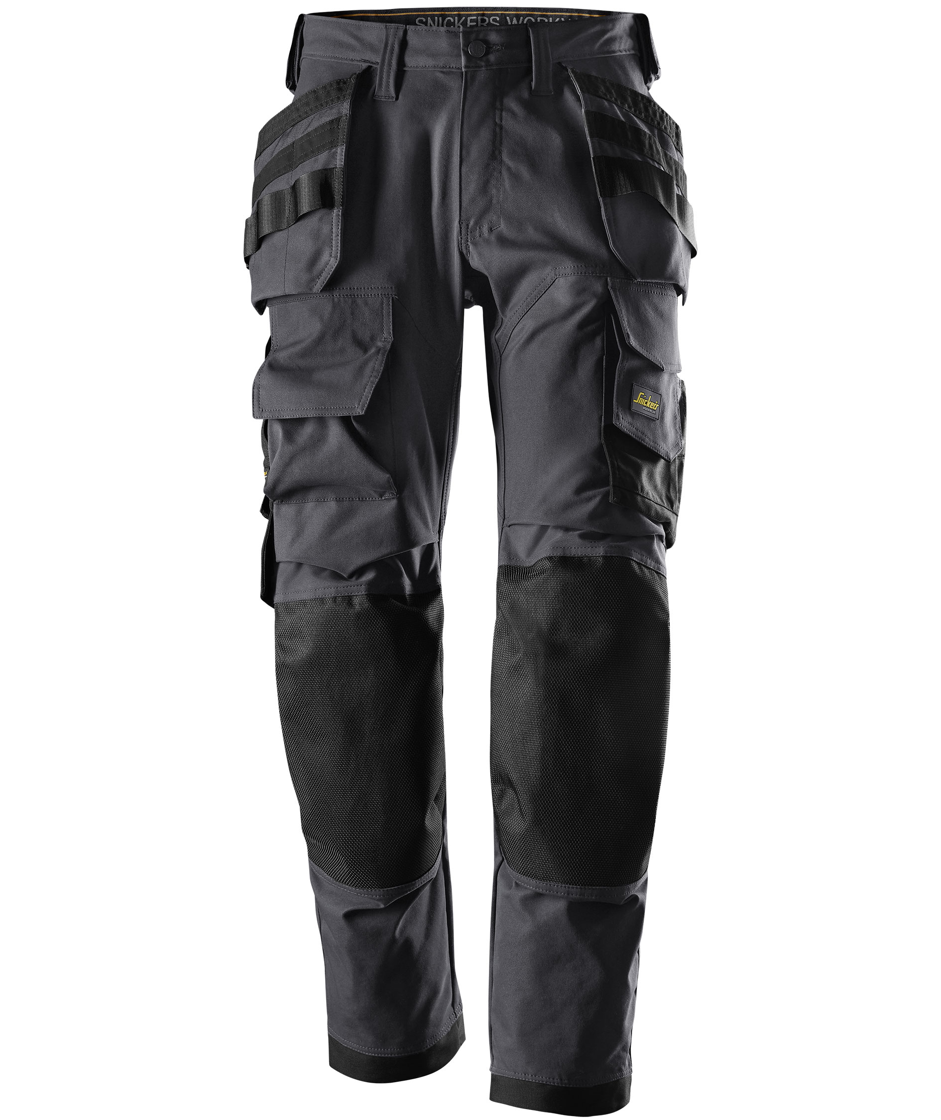 Snickers AllroundWork gulvl&aelig;ggerbukser 6223, Steel Grey/Black, Steel Grey/Black, swatch