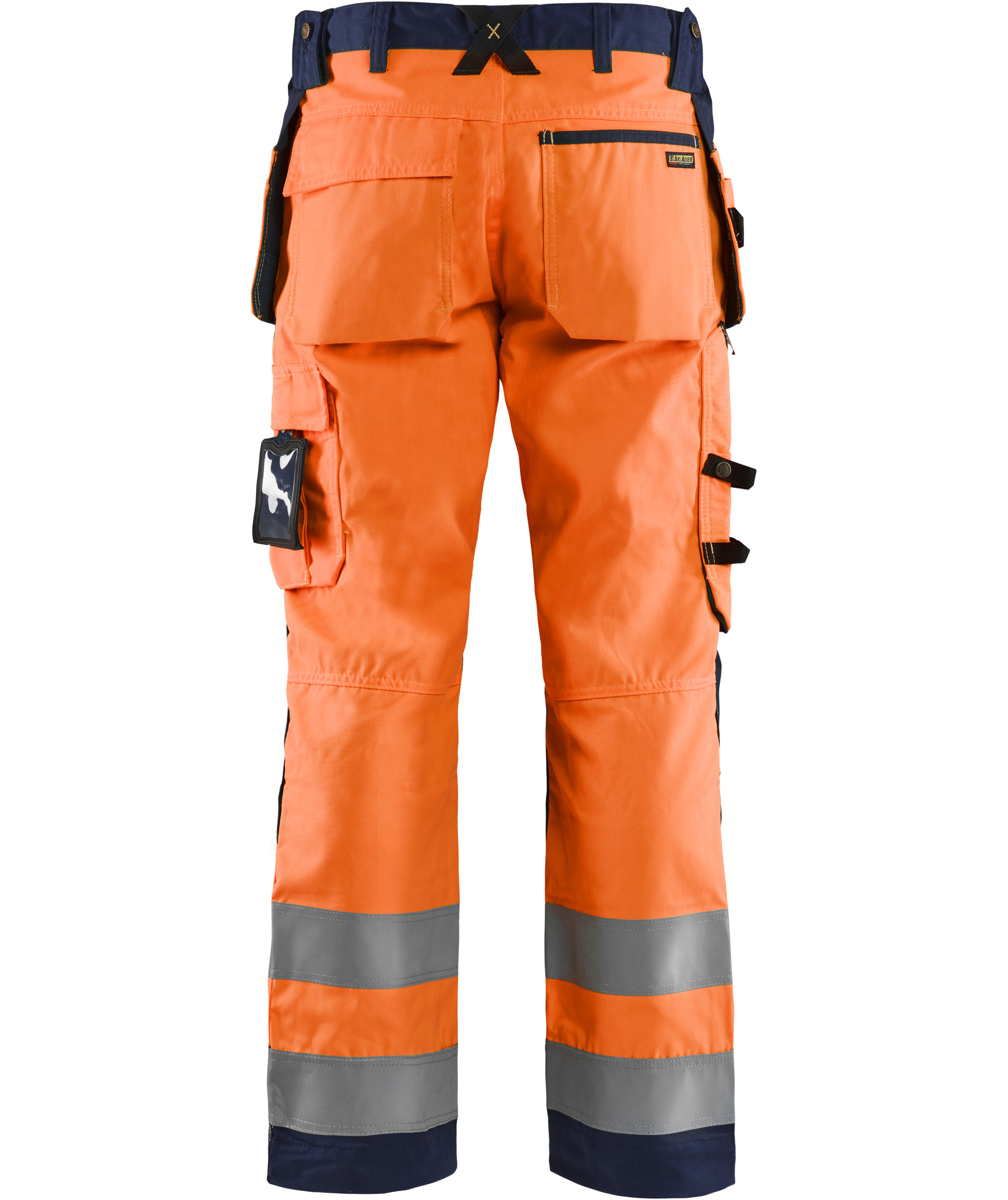 Bl&aring;kl&auml;der craftsman trousers, Hi-vis Orange/Marine, large image number 2