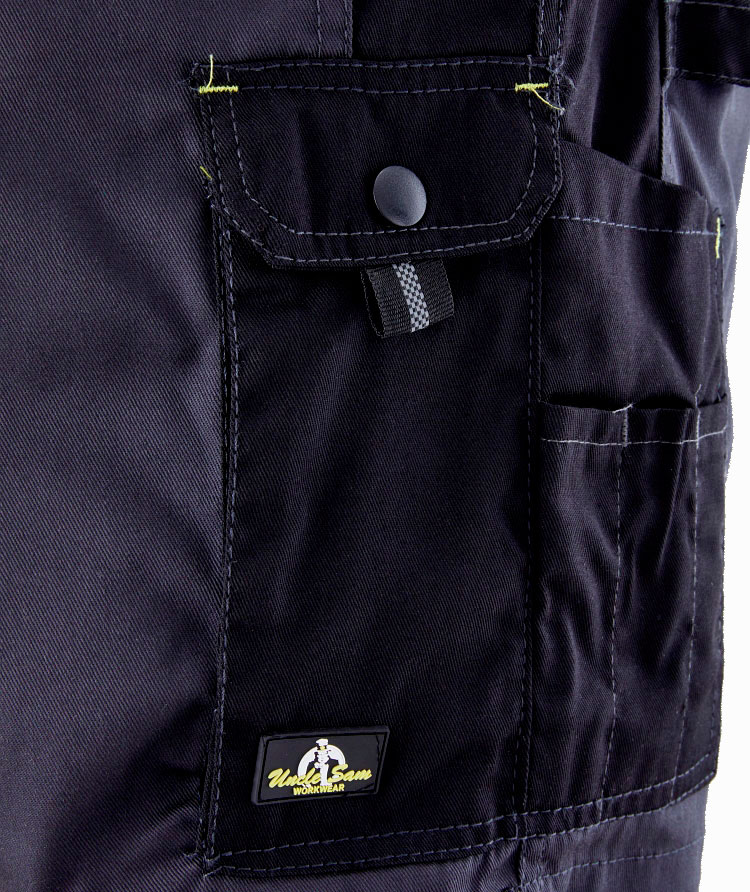 Uncle Sam arbetsshorts, M&ouml;rk Antracit/Svart