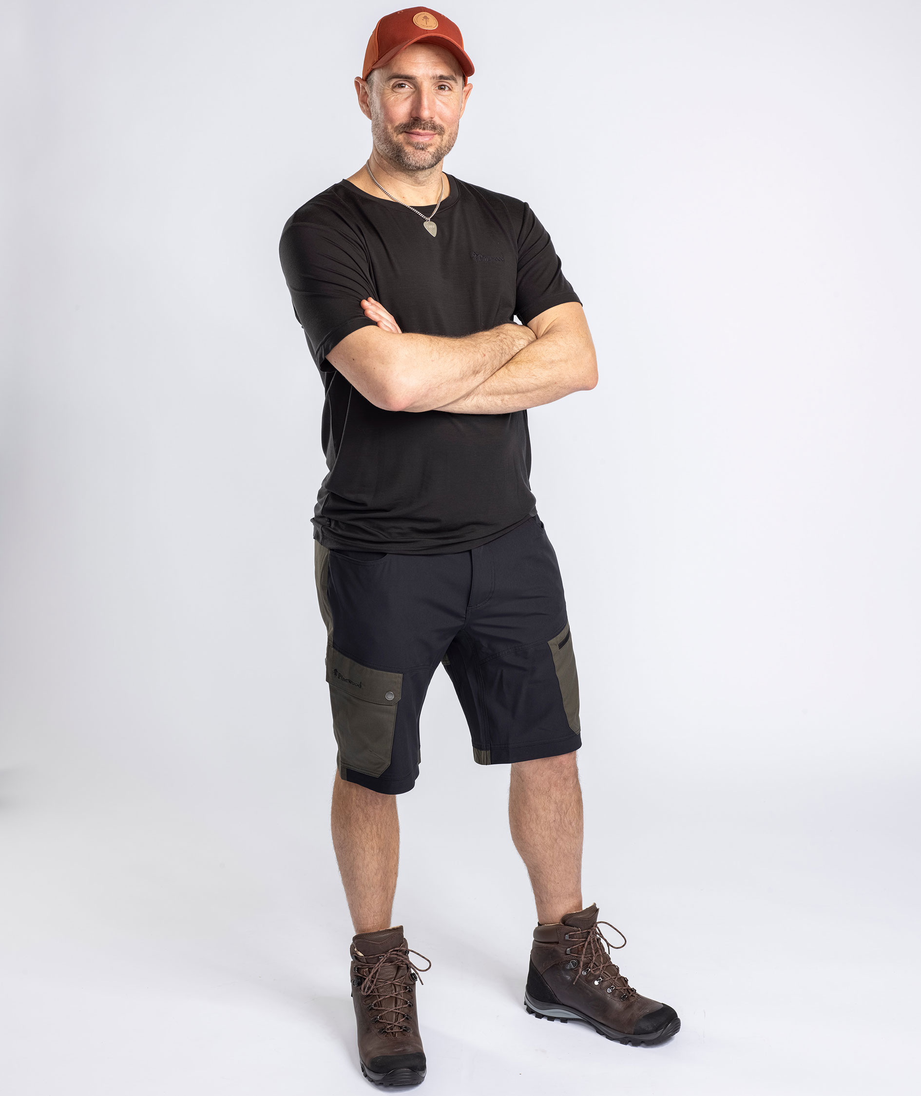 Pinewood Finnveden Trail Hybrid shorts, Black/Mossgreen, large image number 4