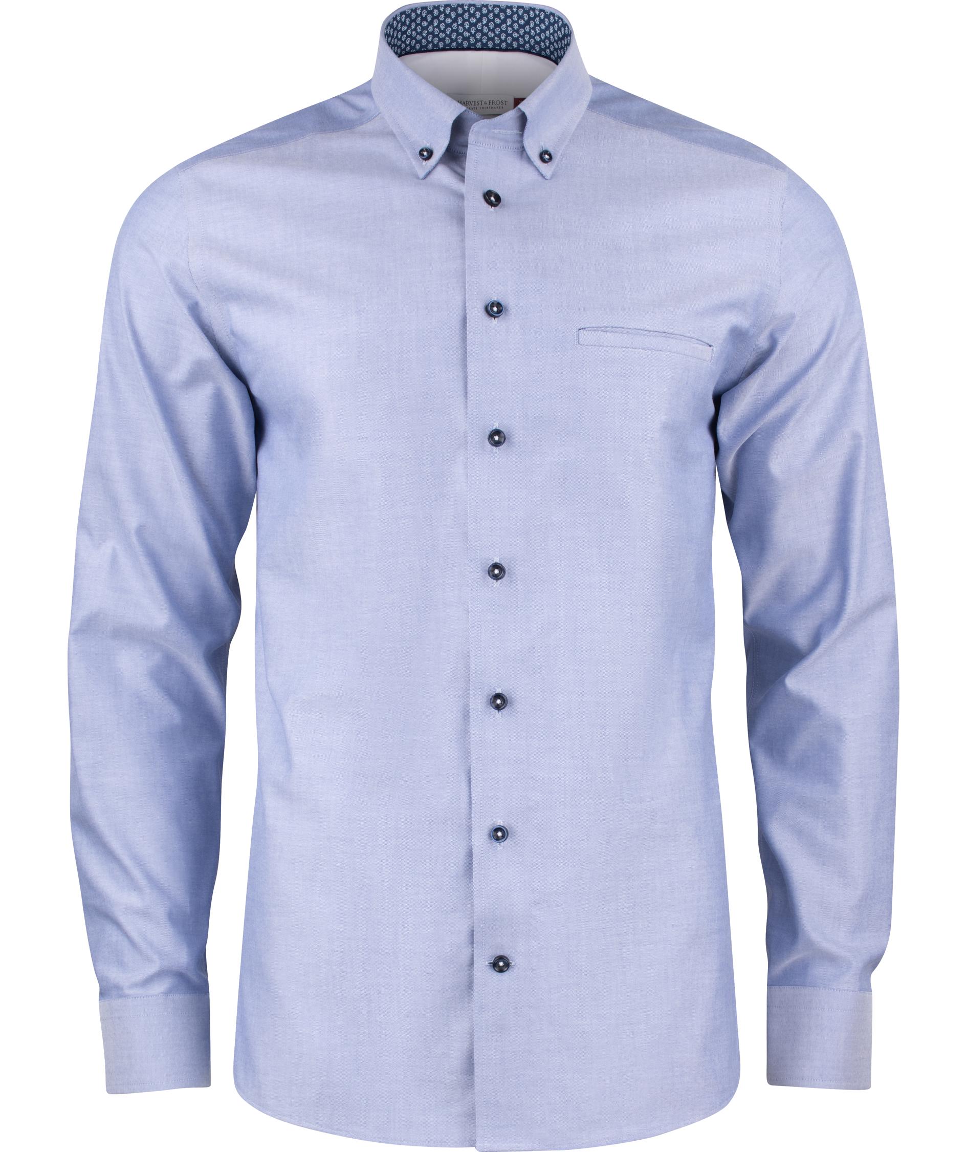 J. Harvest & Frost Red Bow 121 slim fit skjorte, Bl&aring;