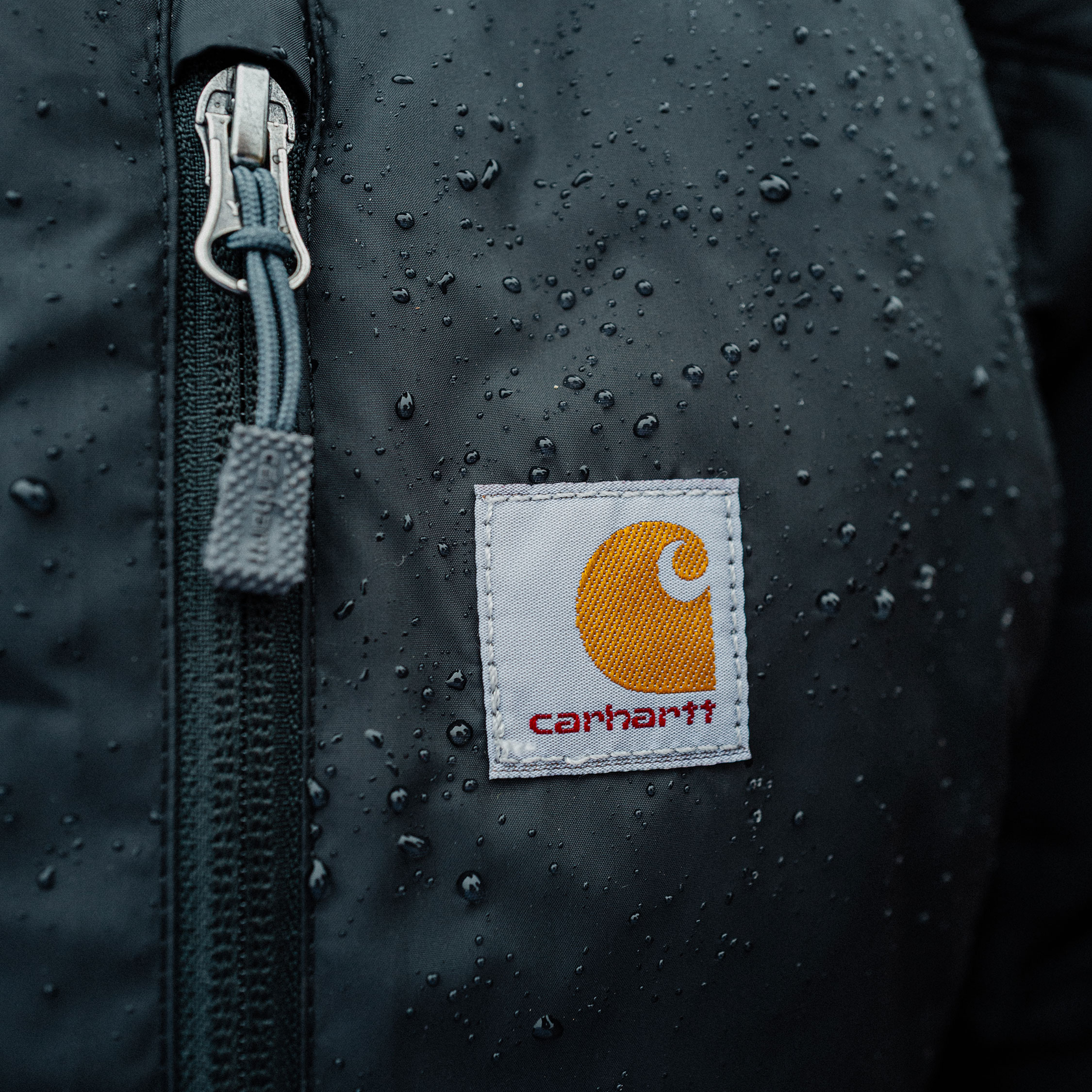 Carhartt vatteret jakke, Black, large image number 2