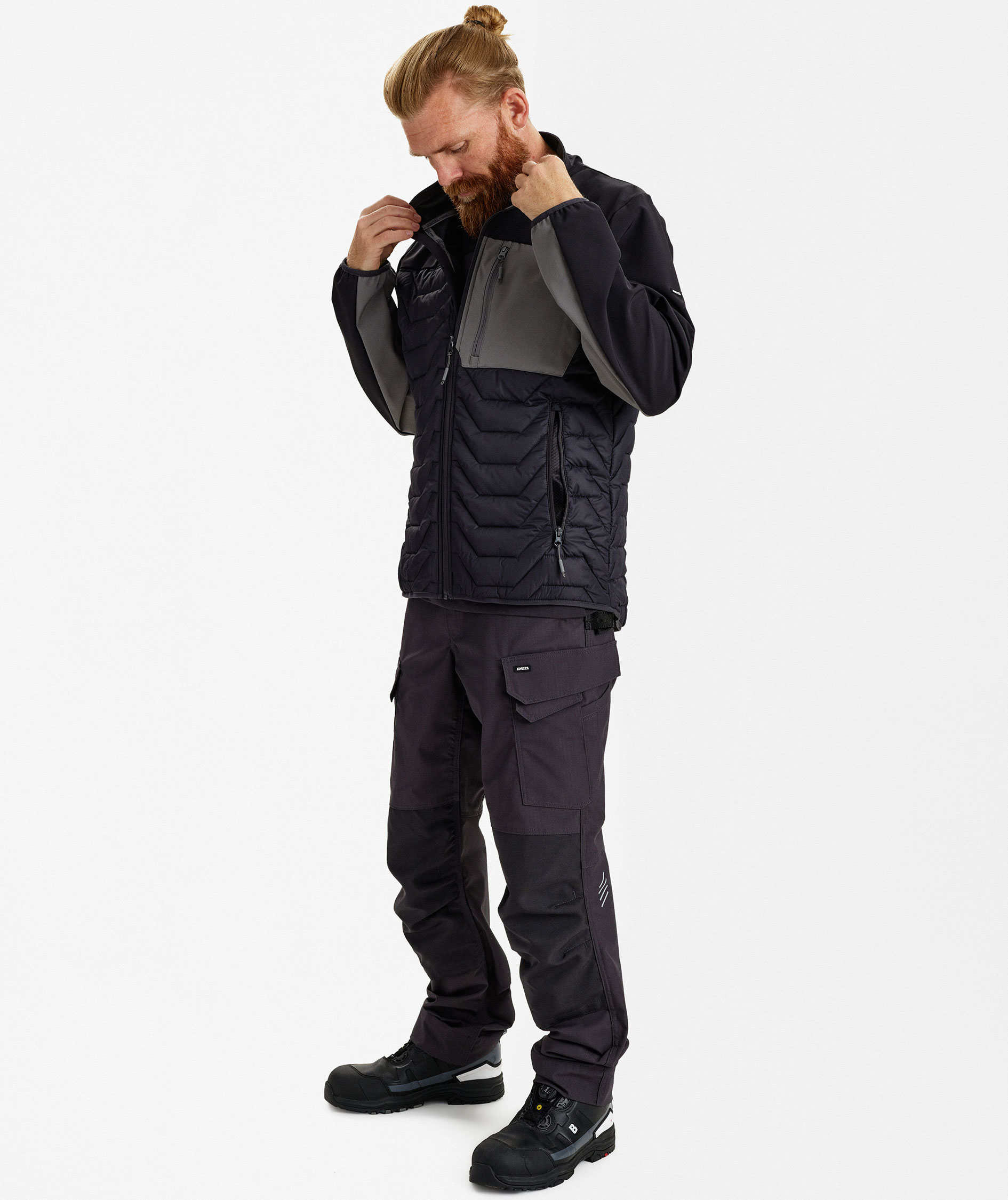 Engel Entire hybridjacka, Anthracite Grey/Black, large image number 2