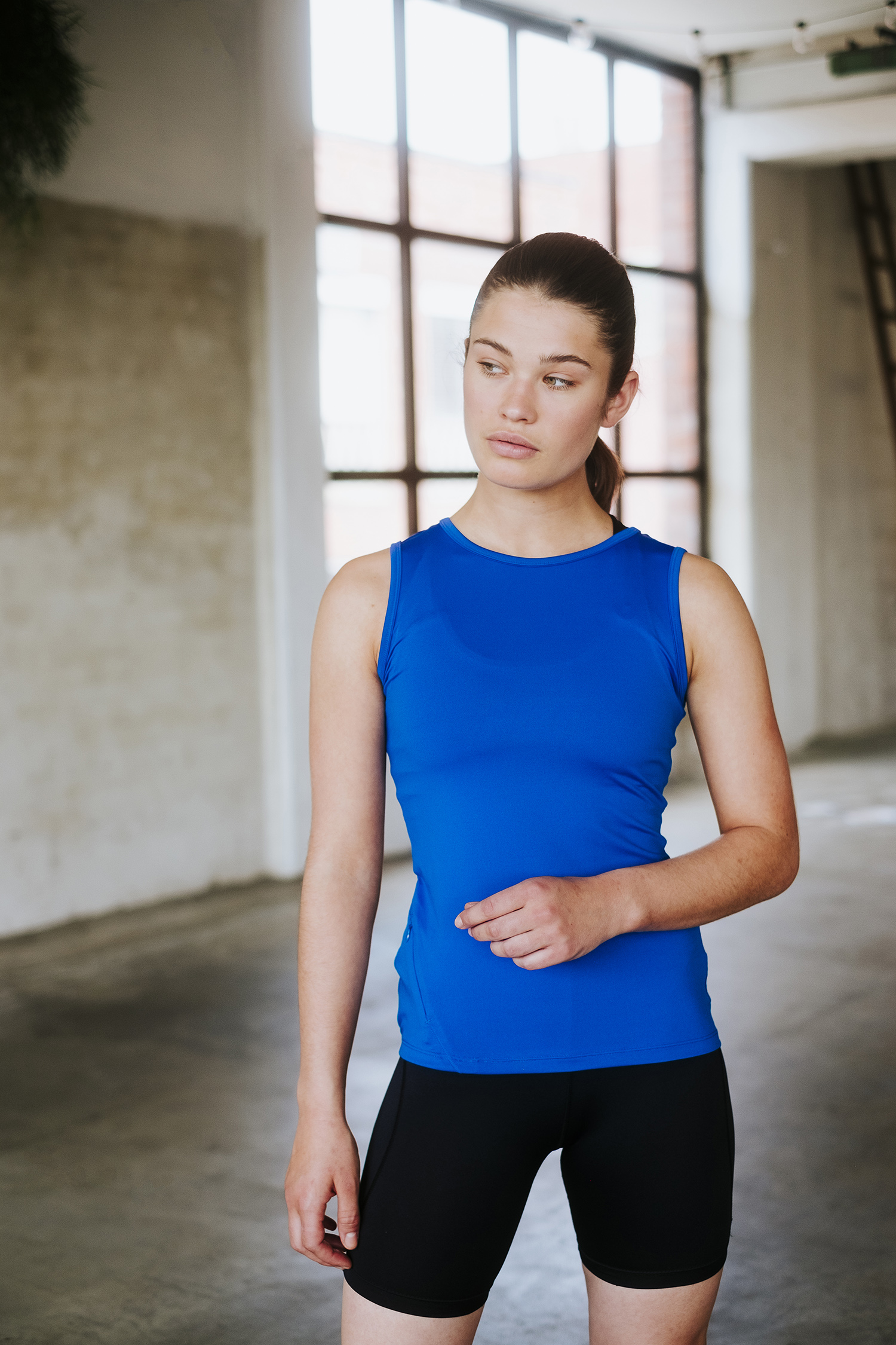 NYXX Active dame stretch tank top, Kornbl&aring;