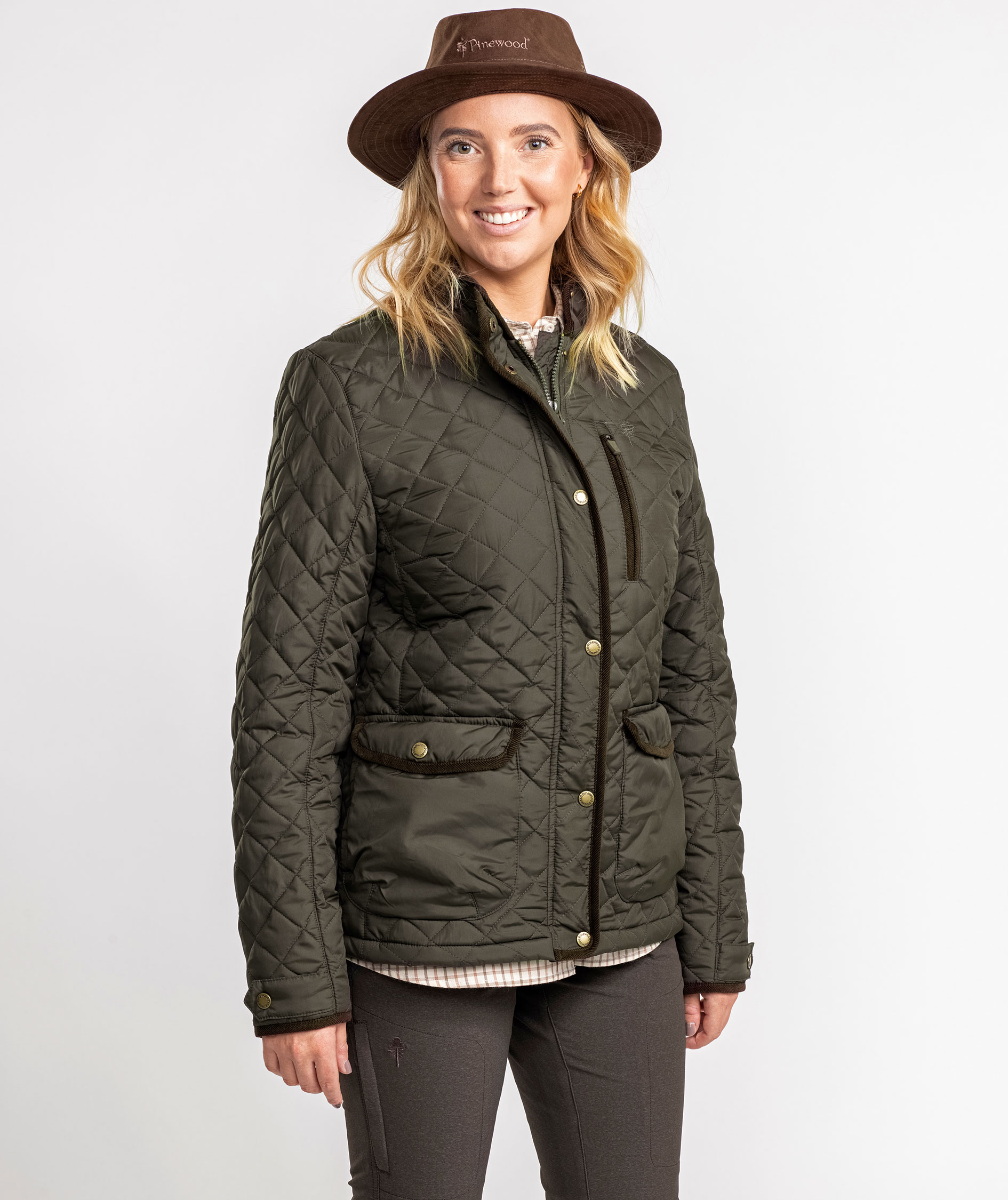 Pinewood Nydala Classic vatteret damejakke, Mosgr&oslash;n