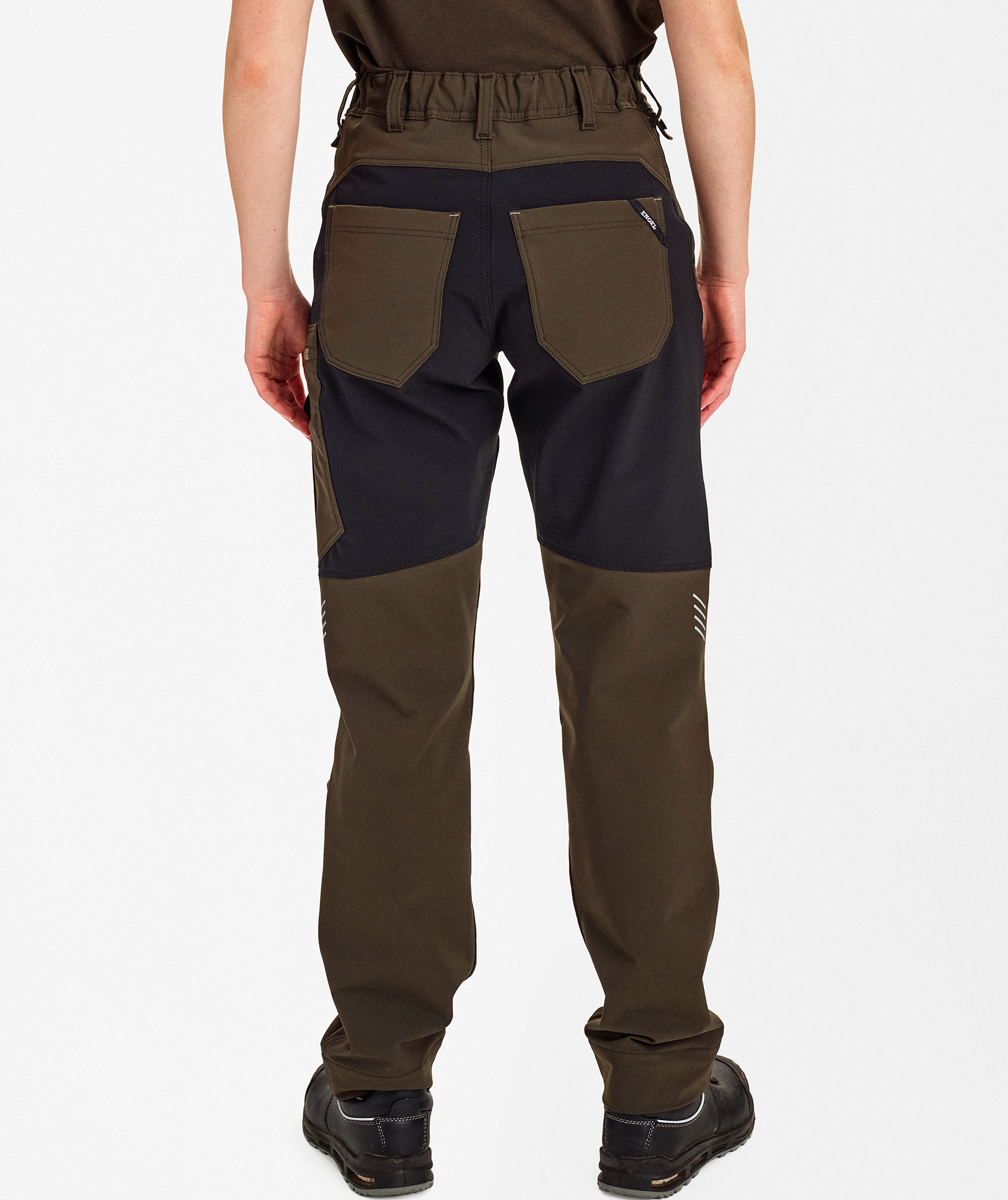 Engel Entire dame servicebukser full stretch, Forest Green/Black, large image number 3