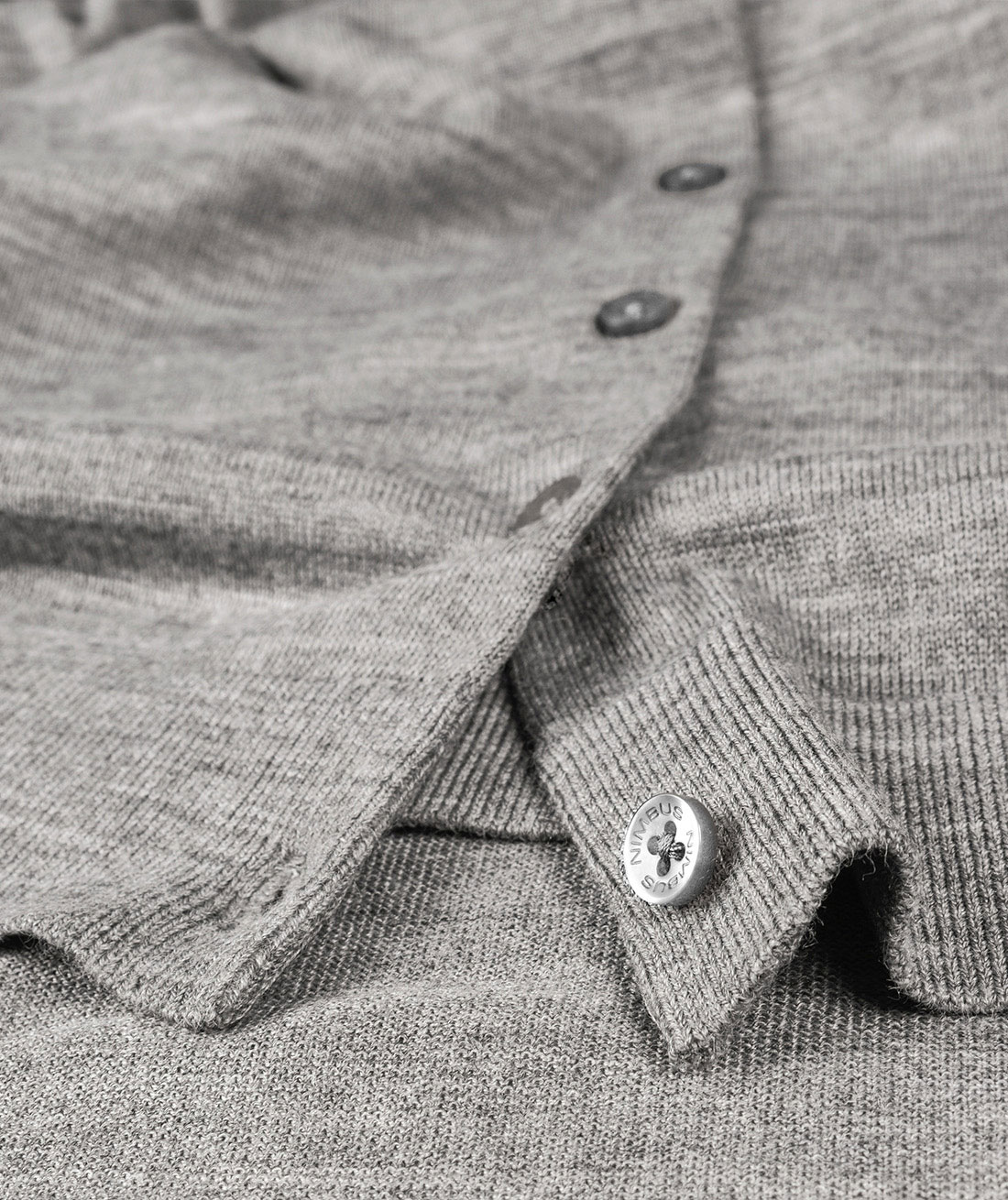 Nimbus Phoenix dame strikcardigan med merinould, Gr&aring; melange, large image number 5