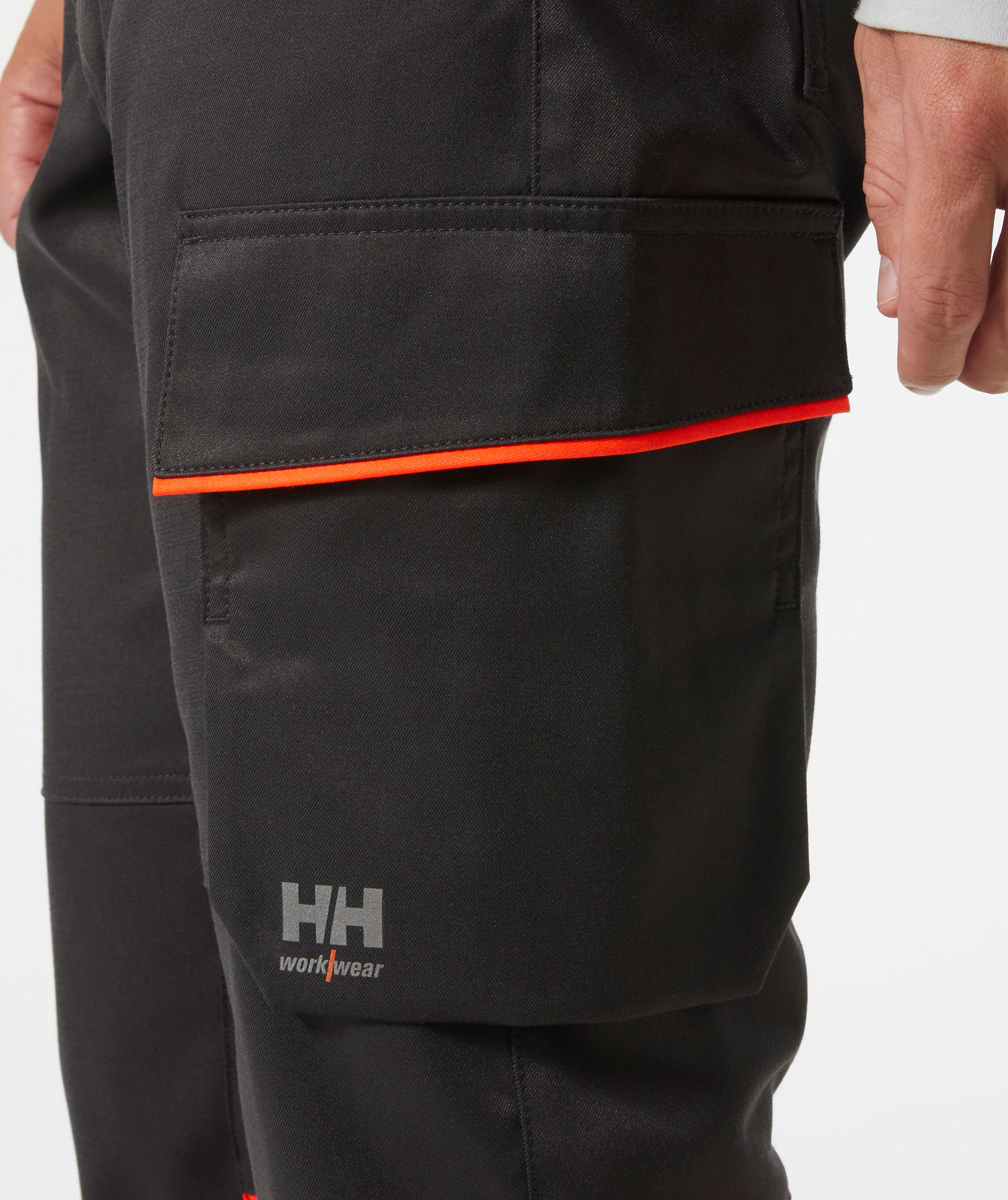 Helly Hansen UC-ME cargo trousers, Hi-Vis Red/Ebony, large image number 5