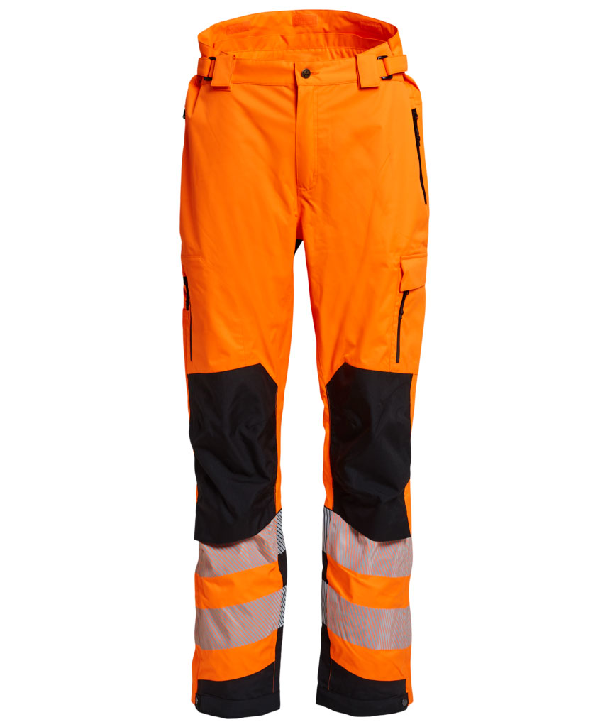 ELKA Visible Extreme shell trousers full stretch, Hi-Vis Orange/Black, large image number 2
