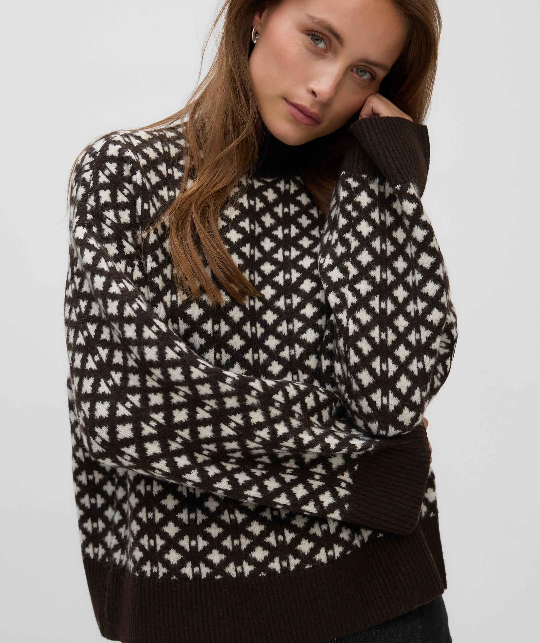 Vero Moda VMBIRCH dame striktr&oslash;je, Chocolate Torte, large image number 3