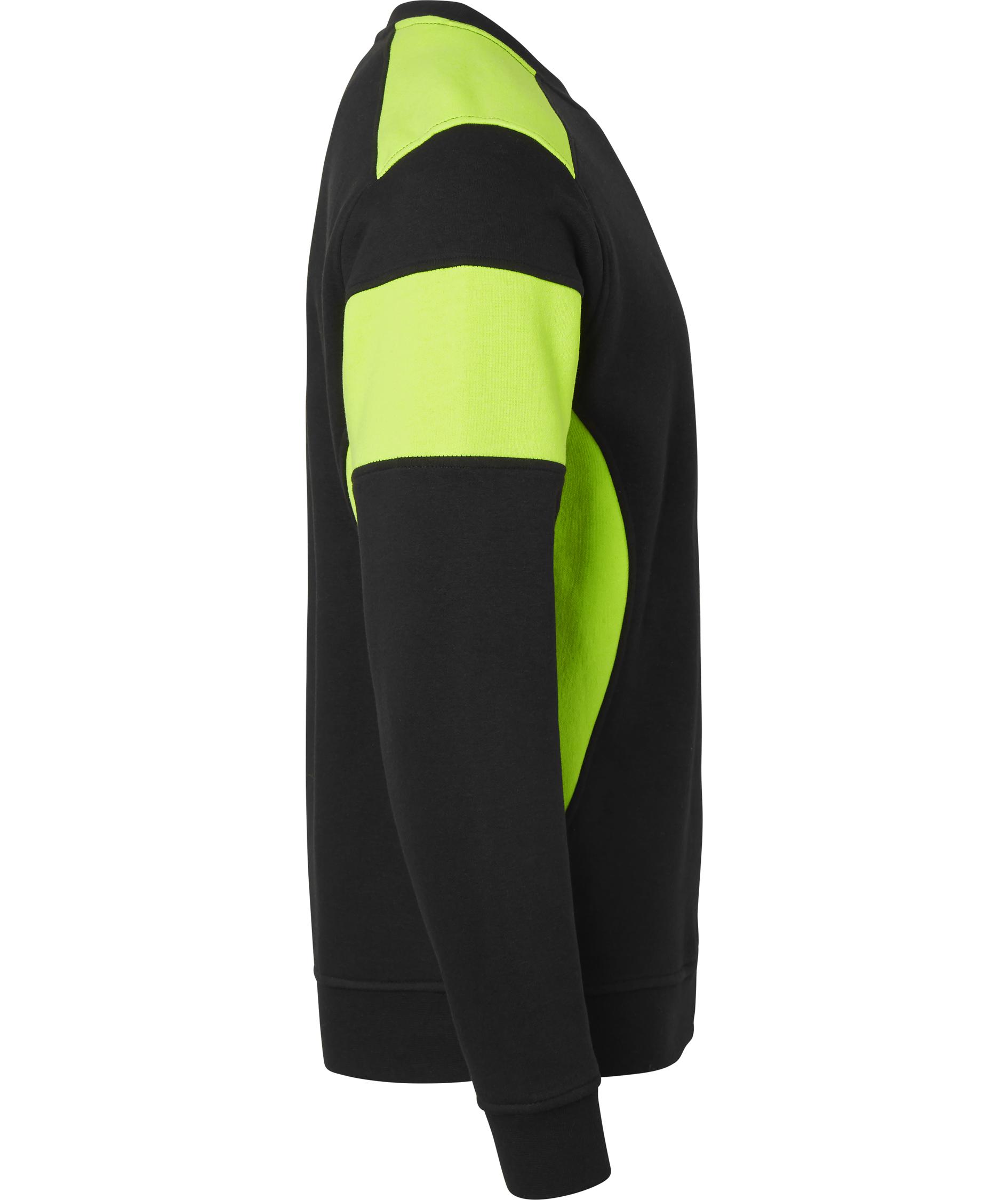 Top Swede Sweatshirt 221, Schwarz/Hi-Vis Gelb, large image number 2