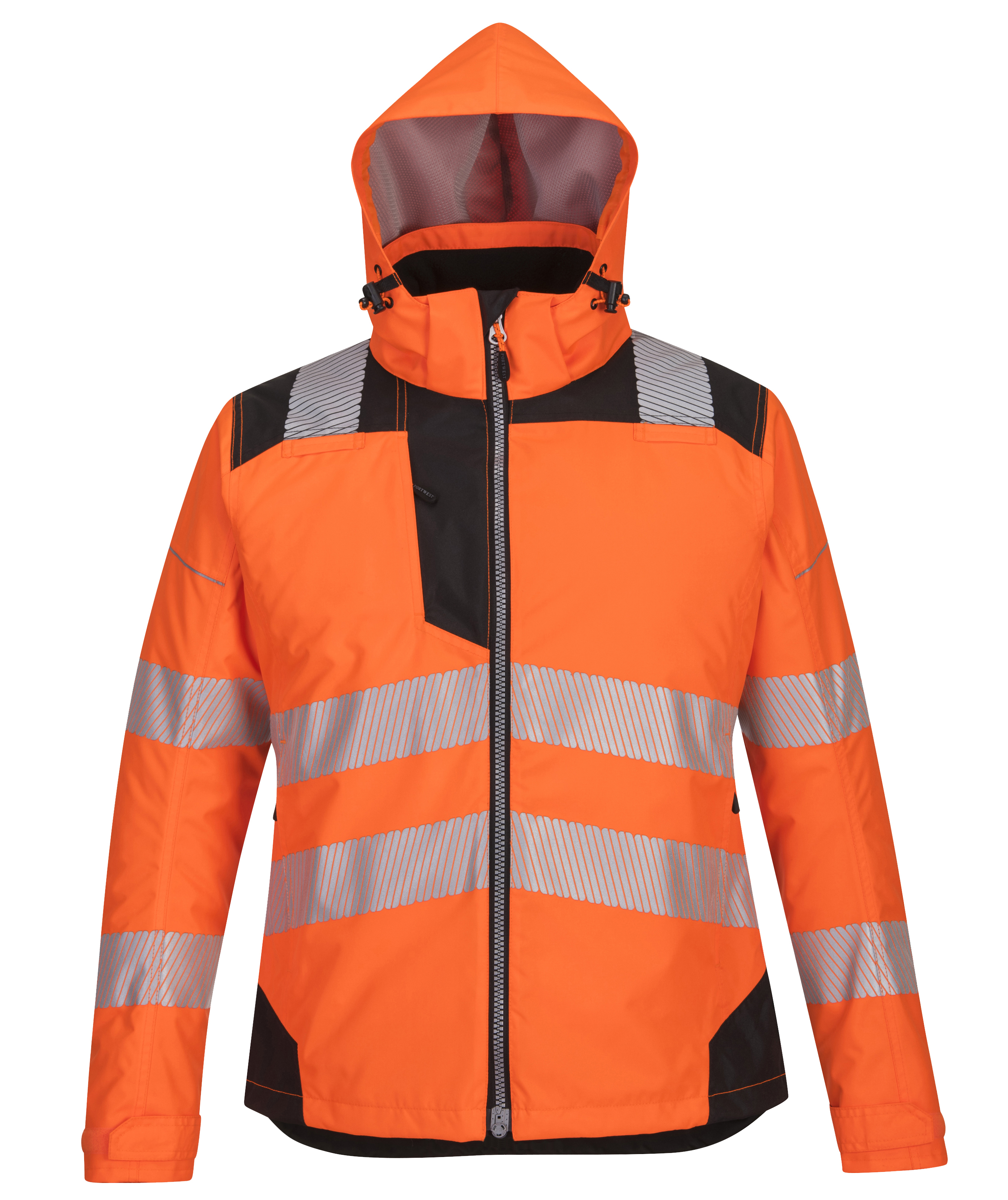 Portwest PW3 Damen Winterjacke, Hi-Vis Orange/Schwarz