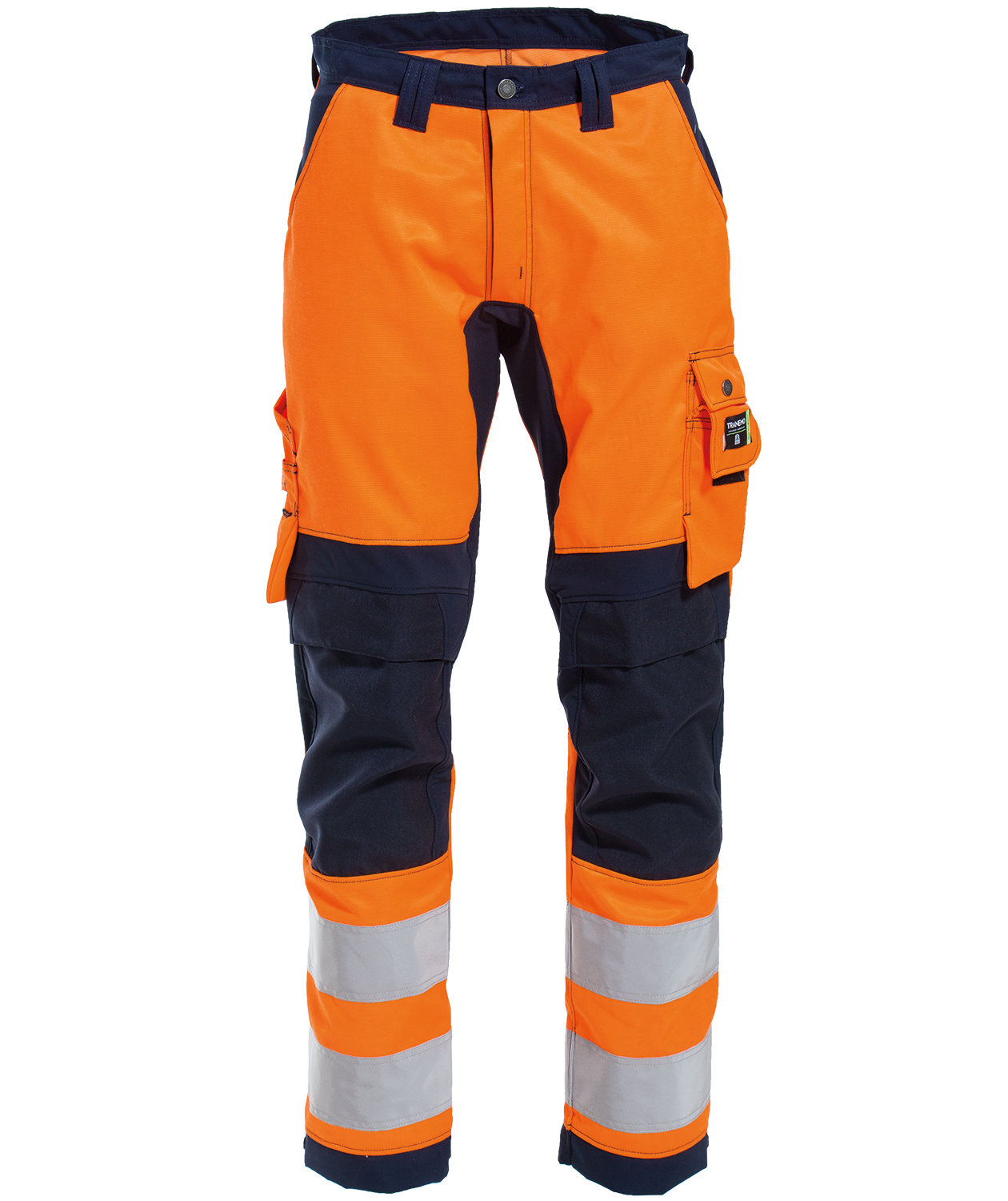 Tranemo Vision HV work trousers, Hi-vis Orange/Marine, large image number 0