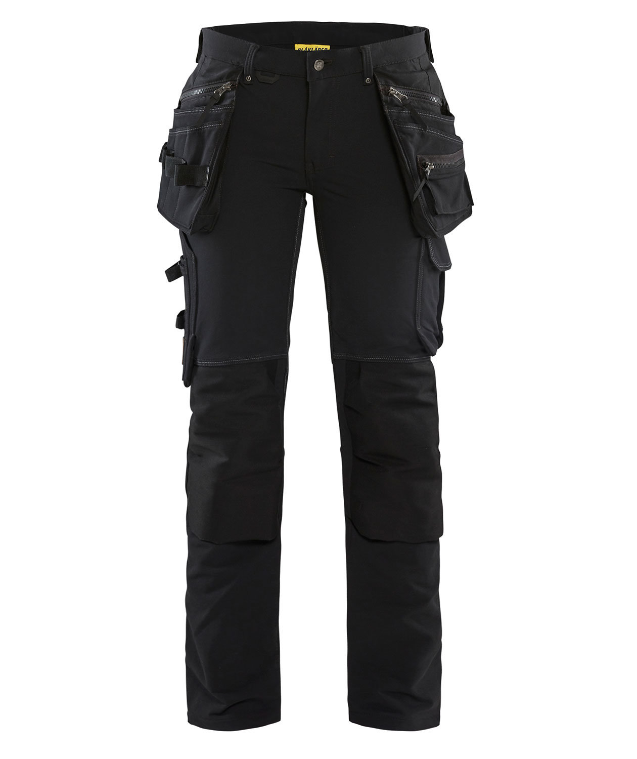 Bl&aring;kl&auml;der hantverksbyxa dam full stretch, Svart