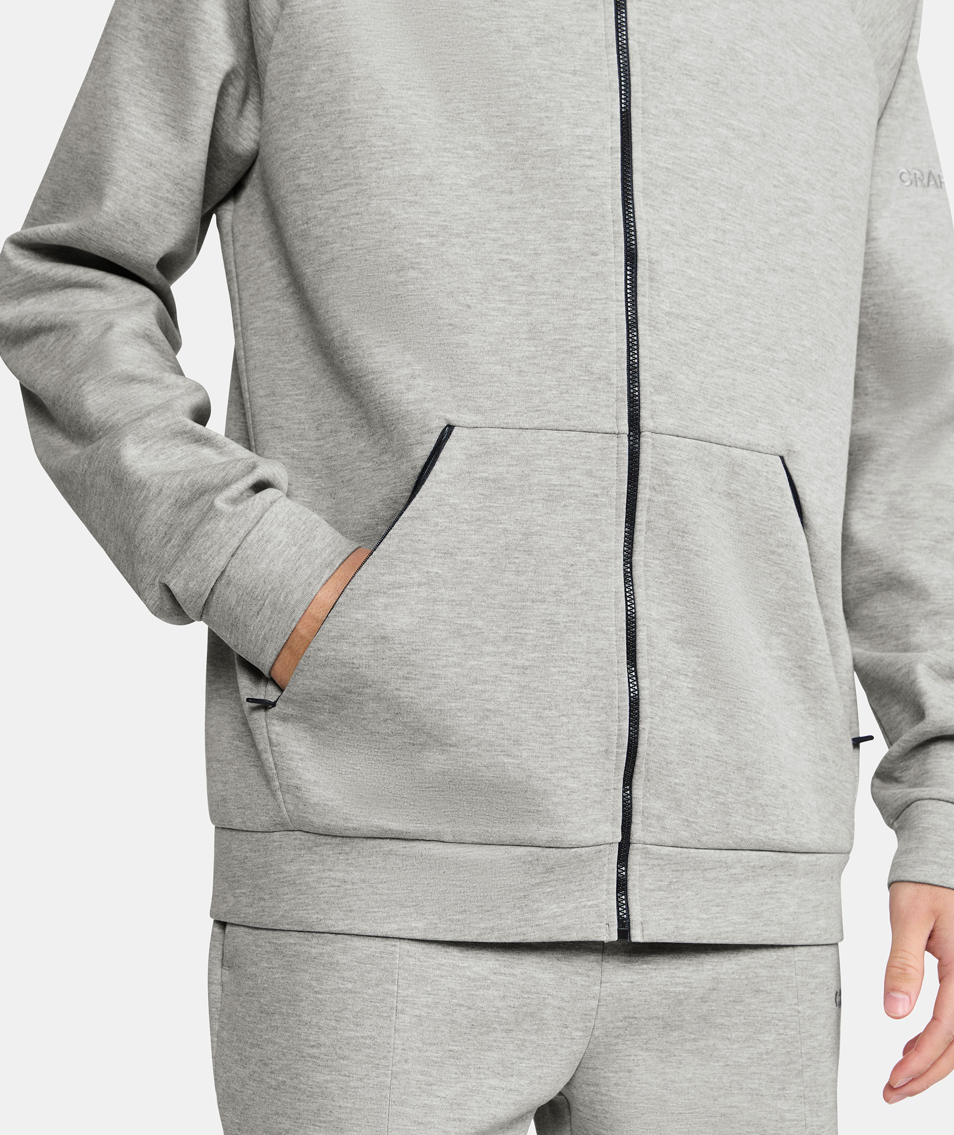 Craft ADV Join hoodie med dragkedja, Grey melange, large image number 6