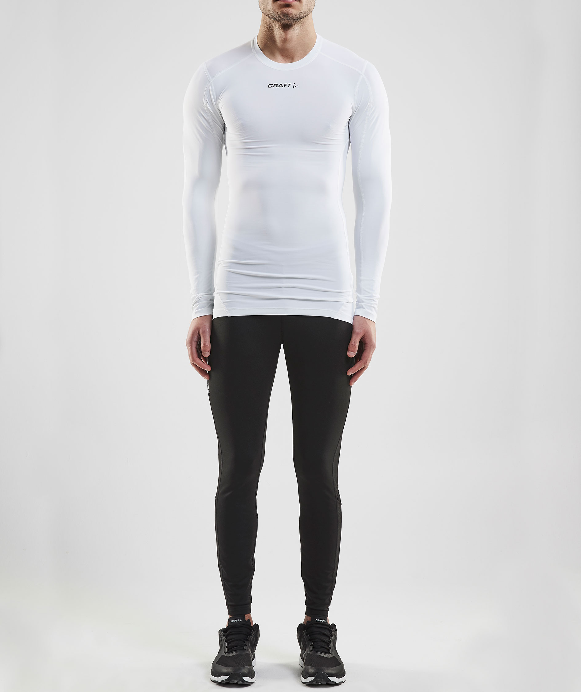 Craft Pro Control Compression l&aring;ng&auml;rmad T-shirt, White, large image number 3
