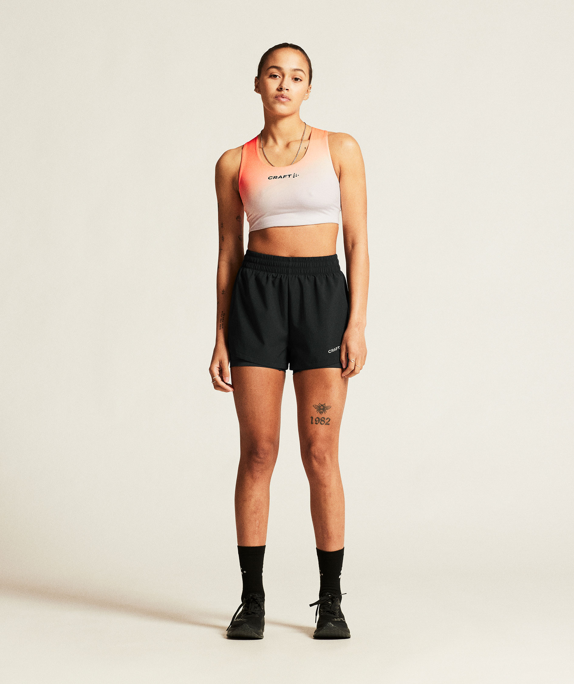 Craft ADV Essence 2-i-1 dame shorts 2, Black, large image number 1