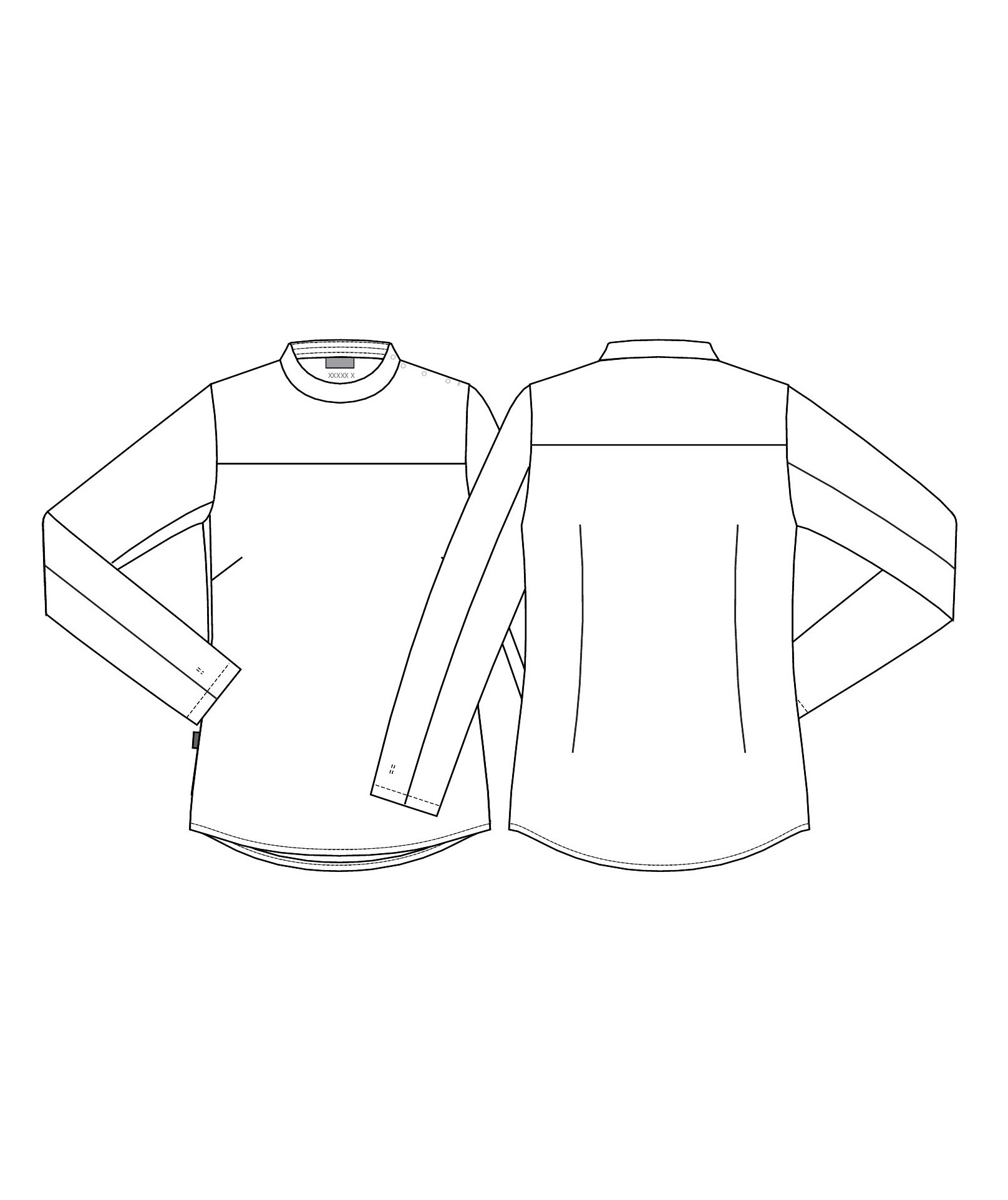 Kentaur A Collection modern fit women's popover shirt, Clay Grey, large image number 4