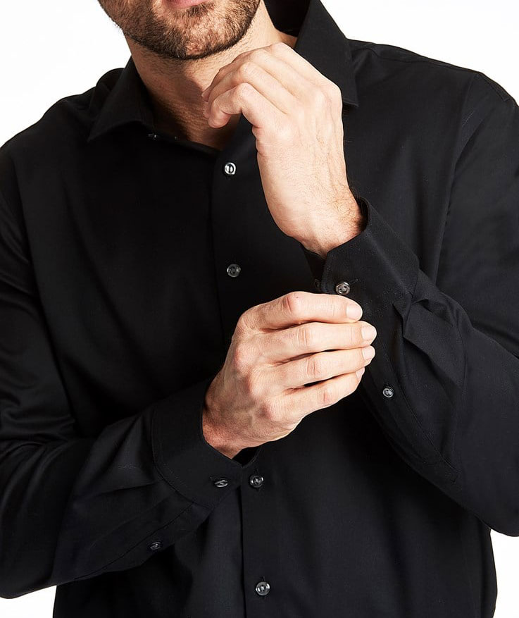 Lindbergh Fine Twill Modern fit shirt, Black, large image number 5