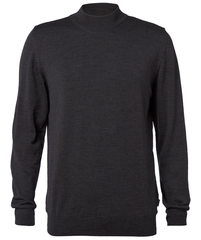 Clipper Milan tr&ouml;ja med h&ouml;g krage, Charcoal Melange