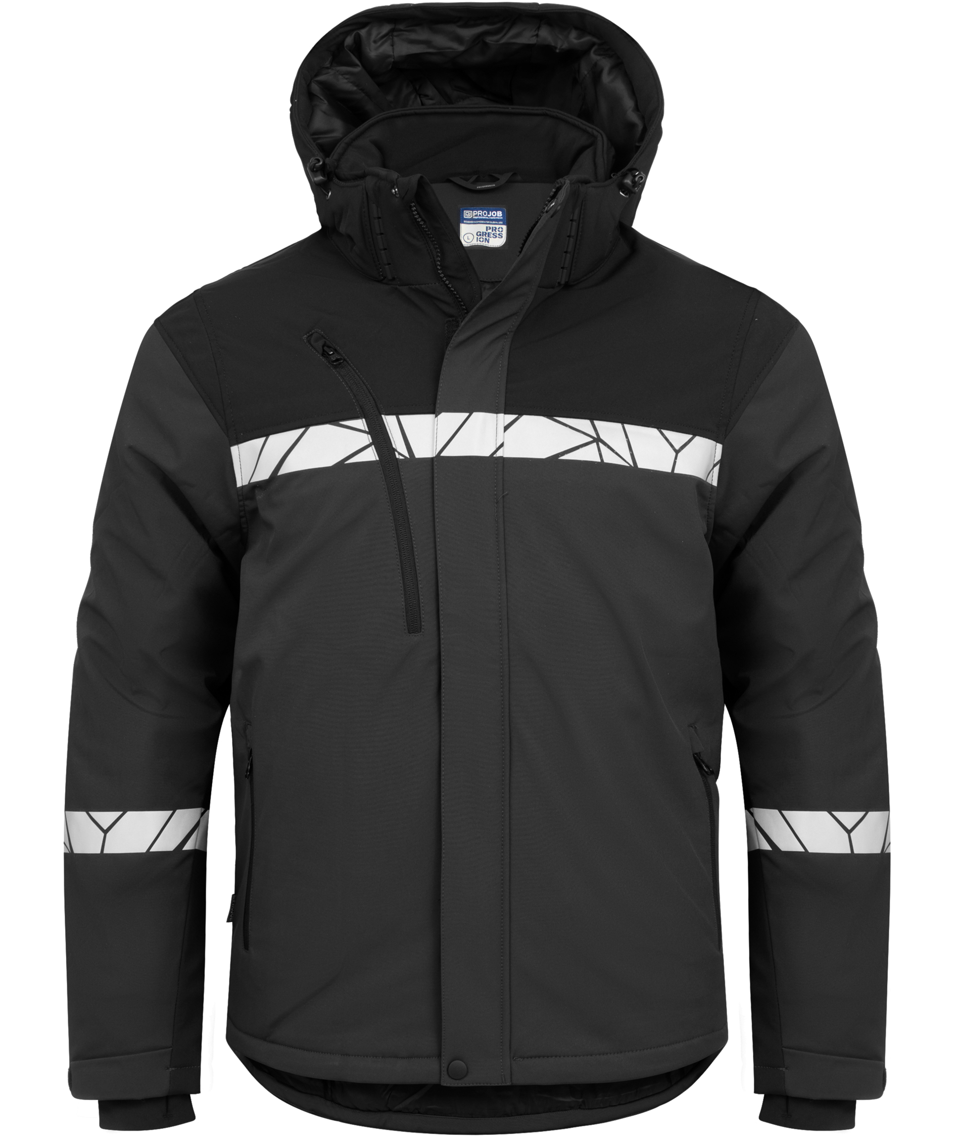 ProJob lined softshell jacket 7413, Grey/Black