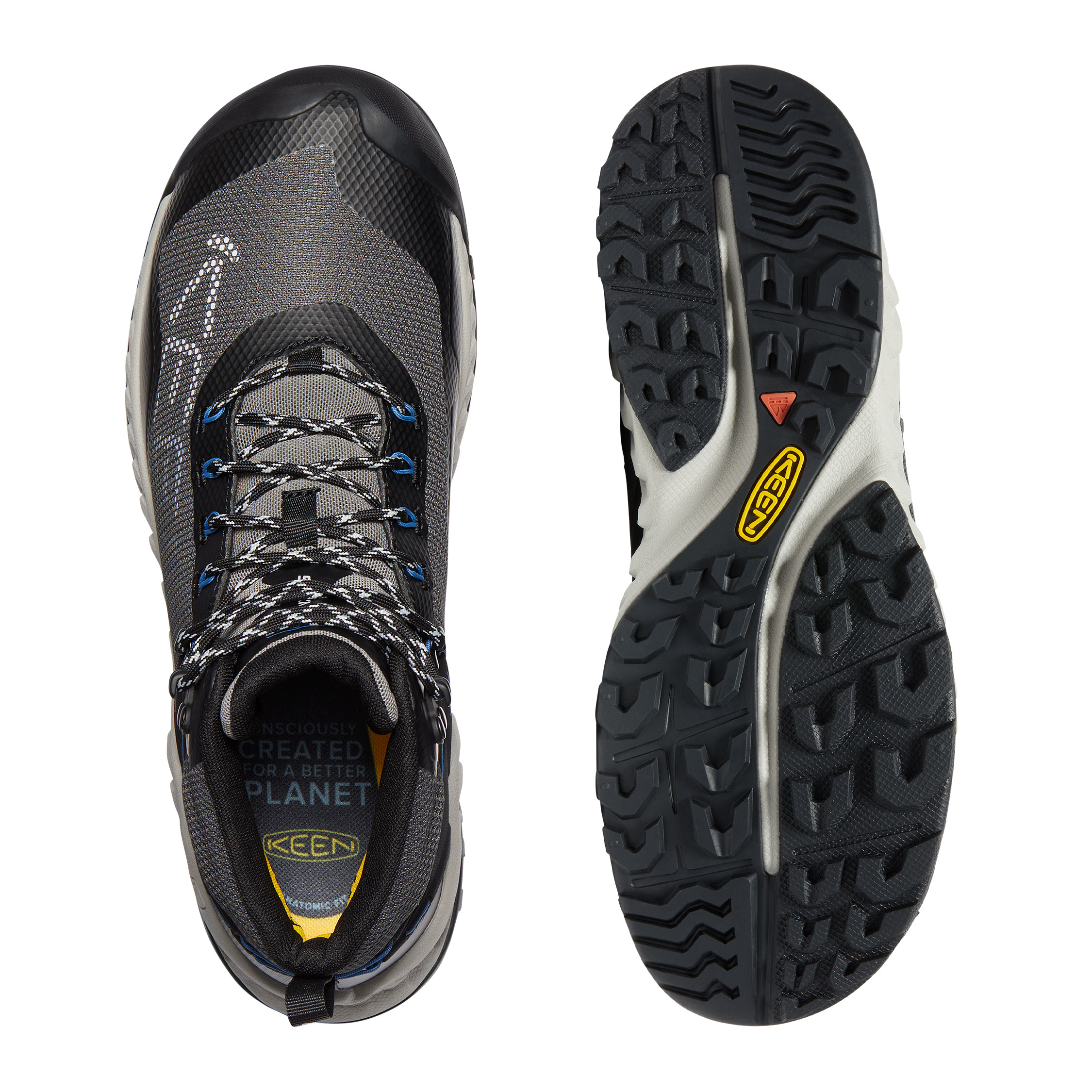 Keen Nxis Evo Mid WP hiking boots, Magnet/bright cobalt, large image number 3