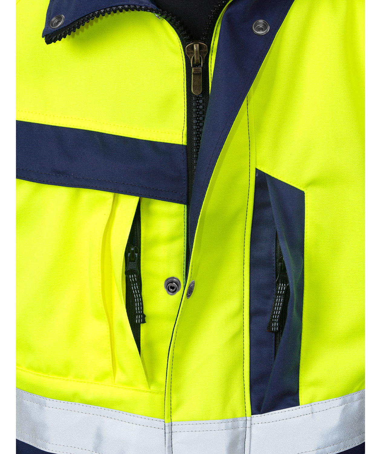 Fristads arbeidsjakke 4026, Hi-vis gul/marinebl&aring;, large image number 3