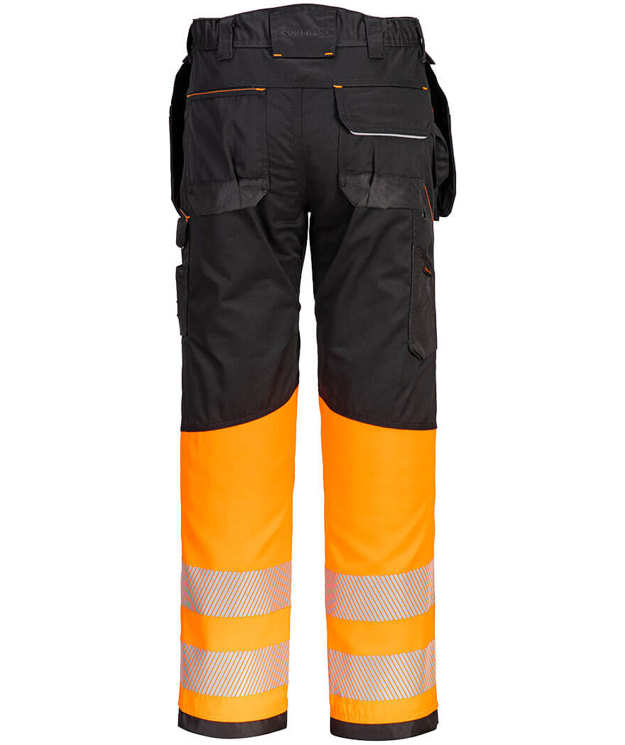 Portwest PW3 craftsmens trousers, Hi-Vis Orange/Black, large image number 1